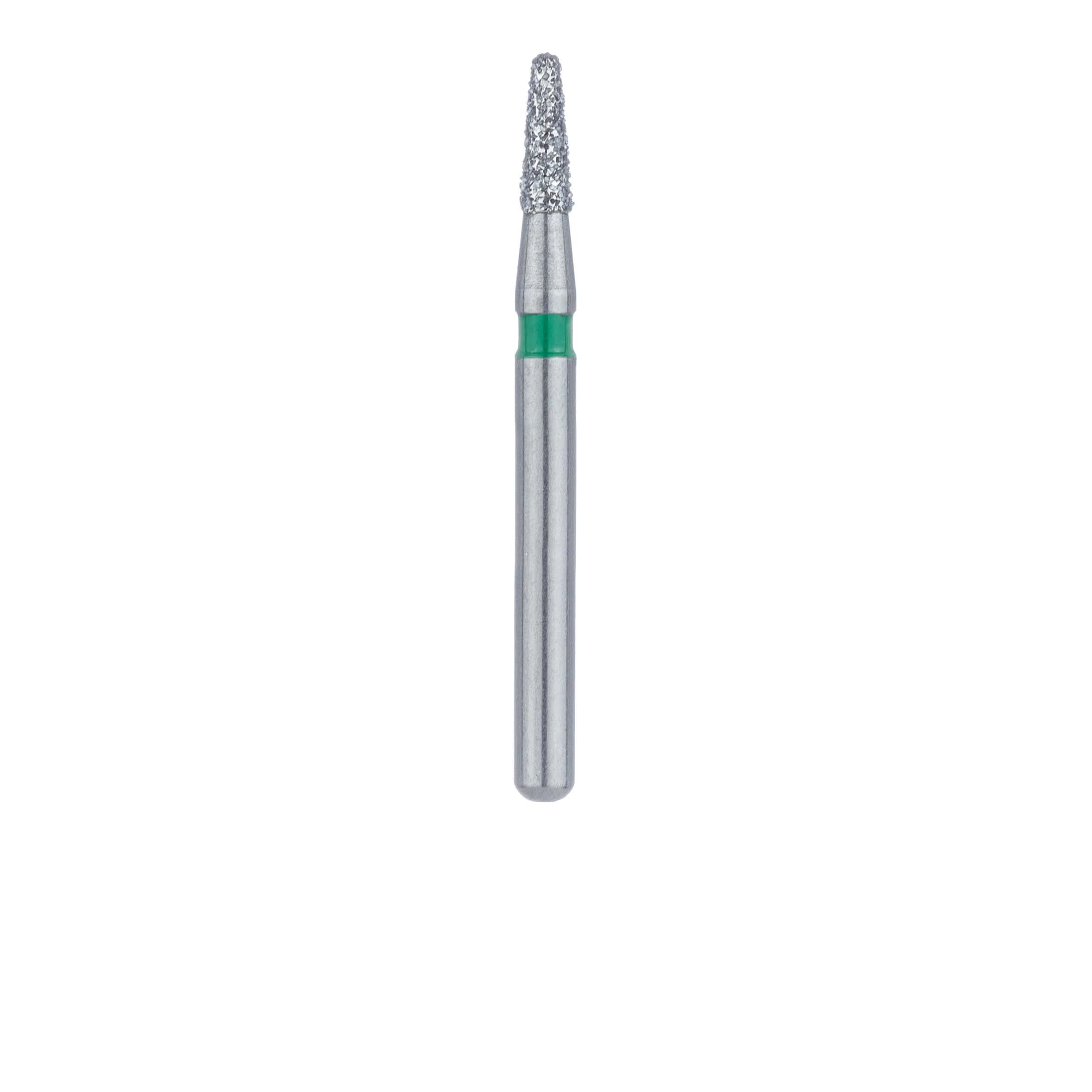 Meisinger 855G-016-FG Diamond Bur, FG, Coarse, Green, Round End Taper (Cone), 1.6 mm Head Diameter, 4.0 mm Head Length, 5/Pkg thumbnail 2