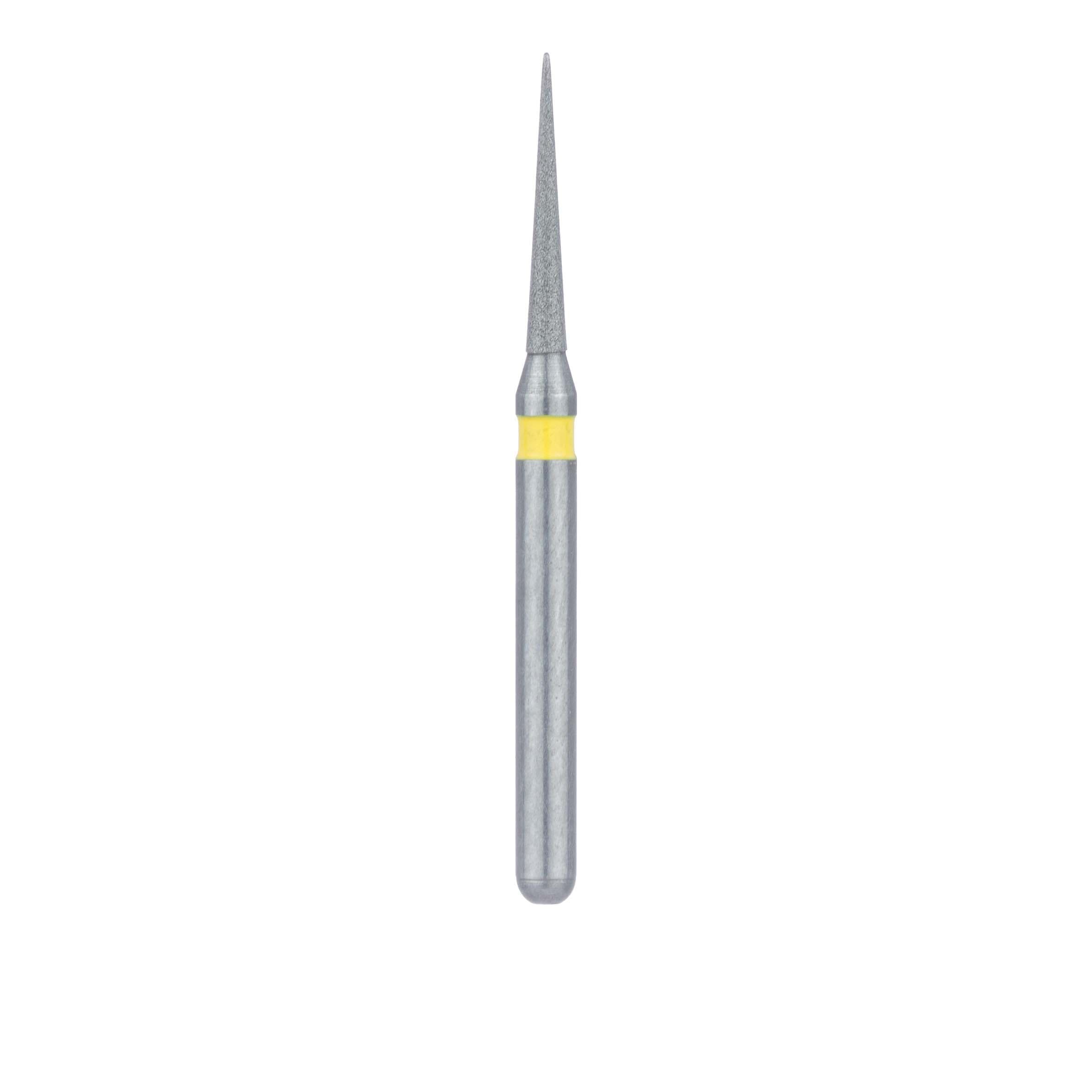 Meisinger 858C-010-FG Diamond Bur, Extra Fine (Yellow), Needle Shape, 1.0 mm Head Diameter, 8.0 mm Head Length, Friction Grip, 5/Pkg thumbnail 2