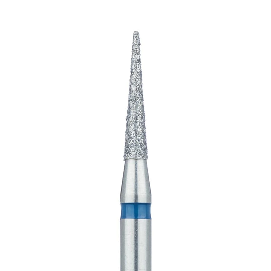 Meisinger 859-018-HP Multi-Use Diamond Bur, Needle Shape, Medium Grit (Blue), 1.8 mm Head, 10 mm Working Length, HP Shank, 5/Pack - Meisinger Diamonds 859-018-HP Medium 5/Pk - Image 1