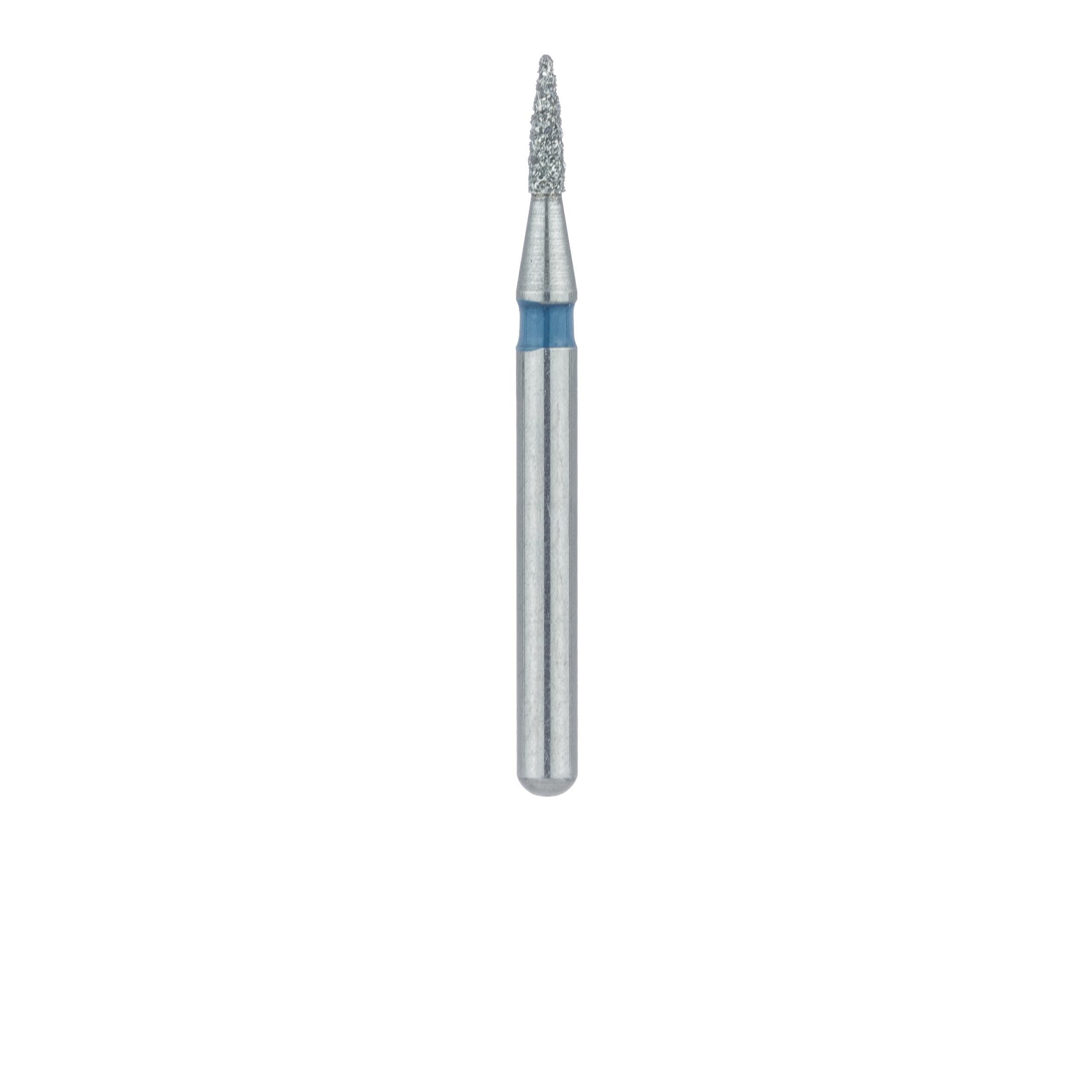 Meisinger 860-010-FG Medium Diamond Bur, Short Flame, Friction Grip, 1.0 mm Head, 5/Pack thumbnail 2