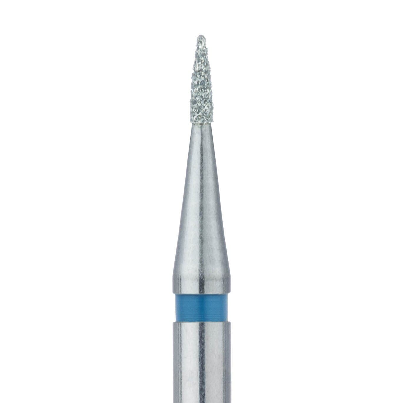 Meisinger 860-010-RA Medium Diamond Bur, Short Flame, Right Angle, 1.0 mm Diameter, 5/Pack - #860-010 Medium Diamond Bur Short Flame RA Pack of 5 - Image 1