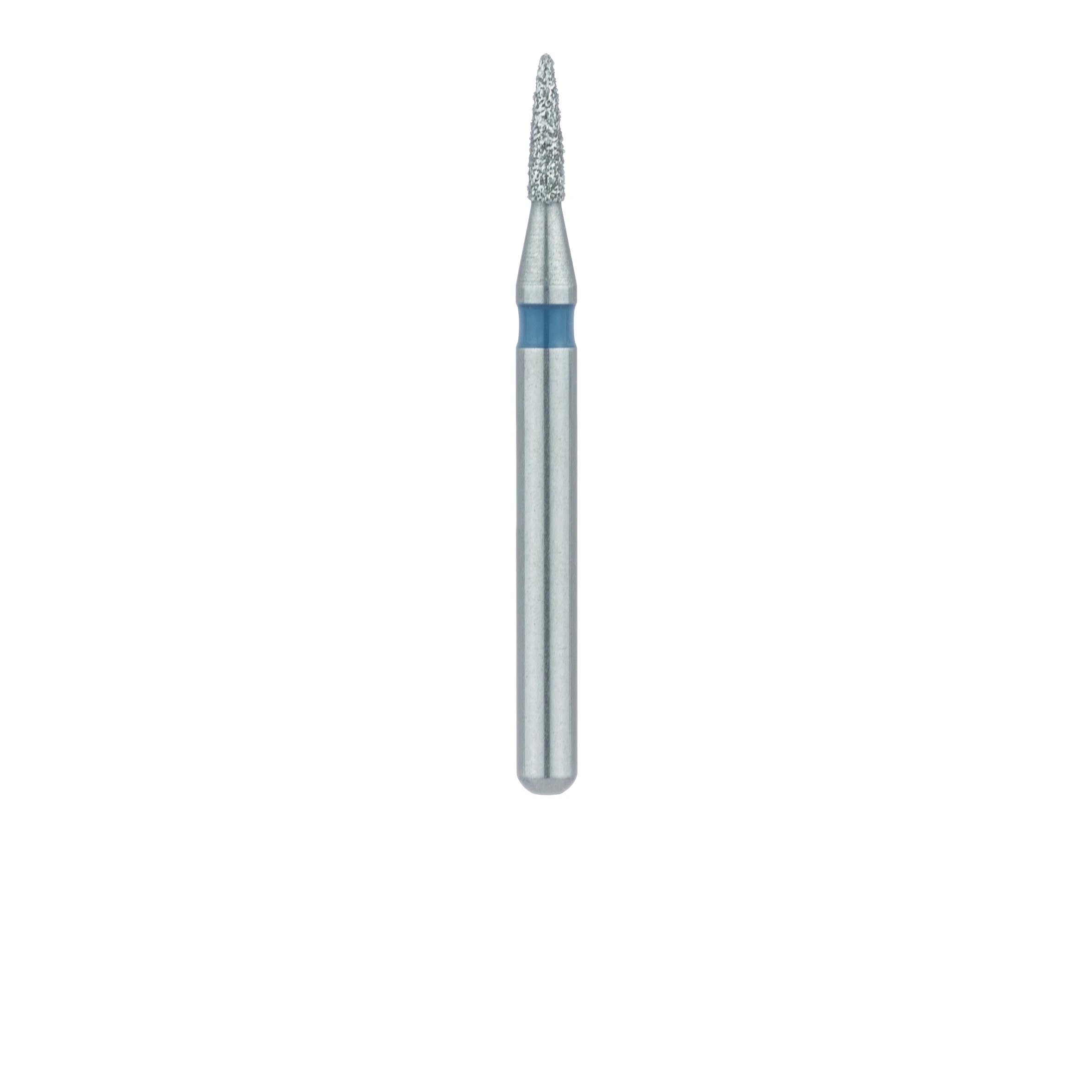 Meisinger 861-010-FG Diamond Bur, FG, Medium Grit, Flame Shape, 1.0 mm Head Diameter, 5.0 mm Head Length, 5/Pkg thumbnail 2