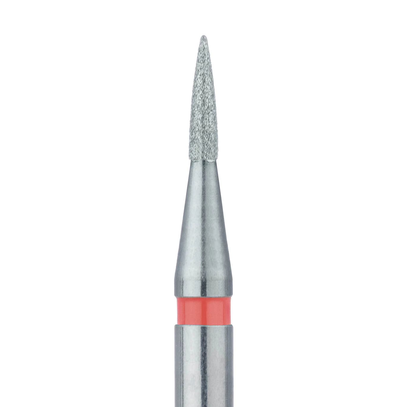 Meisinger 861F-012-RA Fine Diamond Bur, Flame Shape, Right Angle, 1.2 mm Diameter, 5/Pack - #861F-012 Fine Diamond Bur Flame RA Pack of 5 - Image 1