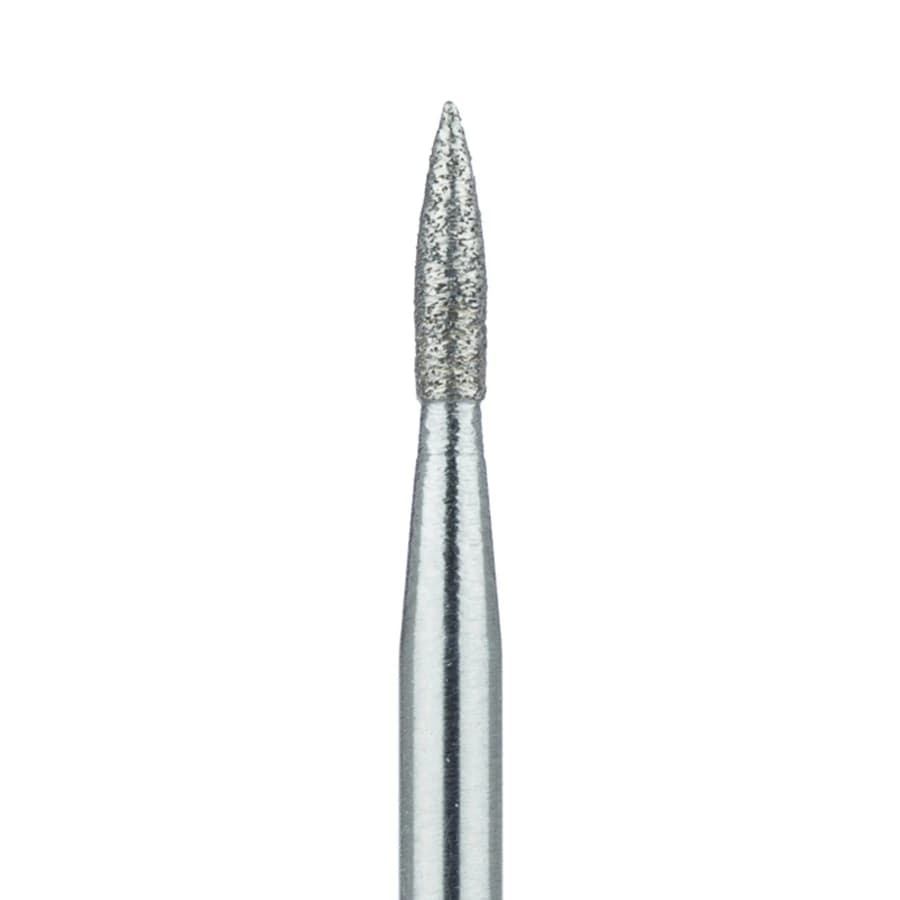 Meisinger 861S-016 HP Sintered Diamond Bur, Flame Shape, 1.6 mm Head, Medium Grit, 1 Each - Meisinger HP Sintered Diamonds - 861S-016 - Medium - Image 1