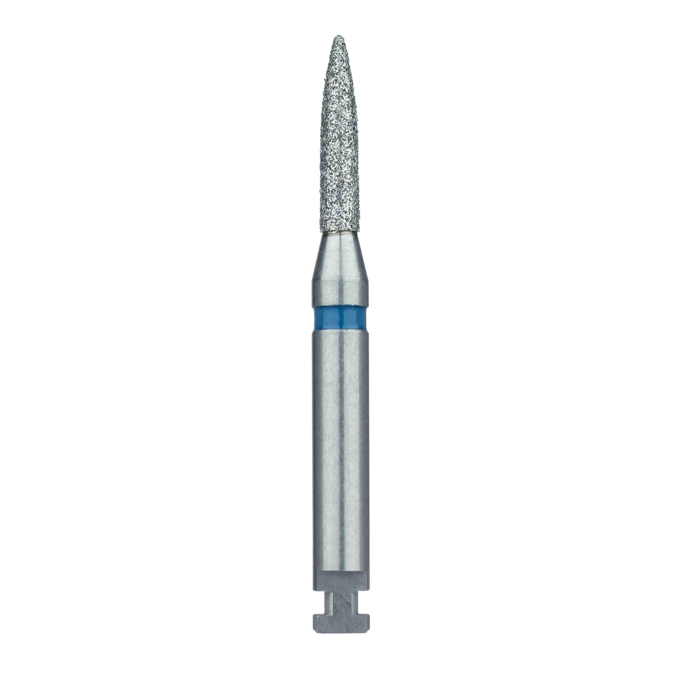 Meisinger Diamond Bur 862-016-RA, Flame Shape, Medium Grit, Blue Ring, Right Angle, 1.6mm Diameter, 5/Pk thumbnail 2