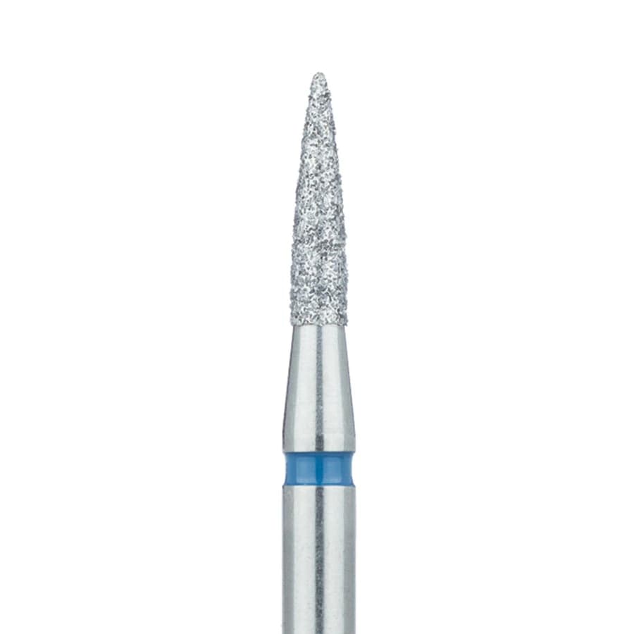 Meisinger 862-018-HP Diamond Bur, Medium Grit, Flame Shape, 1.8 mm Diameter, 5/Pack - Diamond Instruments – HP, Medium, Flame - Size #862-018-HP, 1.8 mm Diameter - Image 1