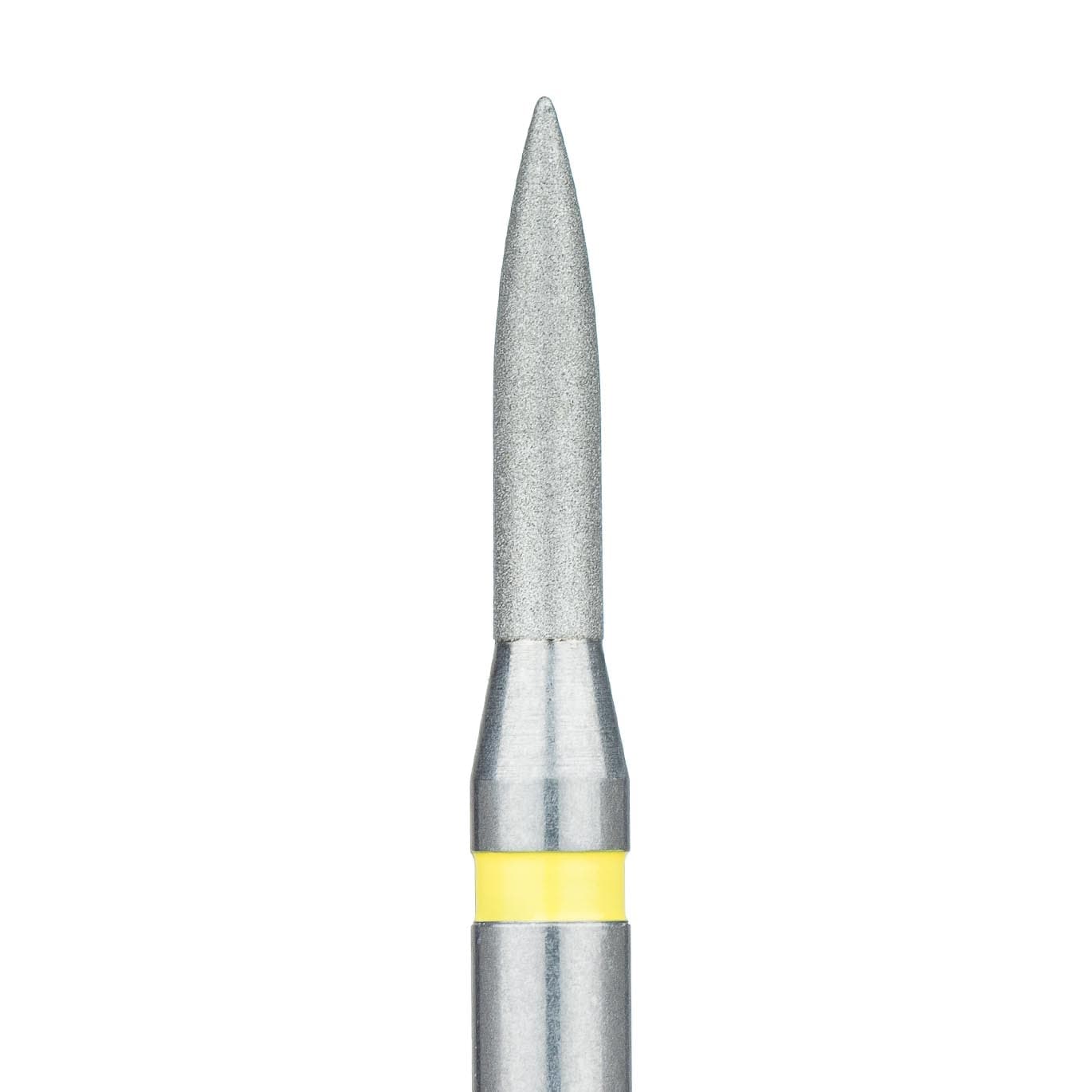Meisinger 862C-016-RA X-Fine Diamond Bur, Flame Shape, Right Angle, 1.6 mm Diameter, 5/Pack - Meisinger Diamonds 862C-016-RA X-Fine 5/Pk - Image 1