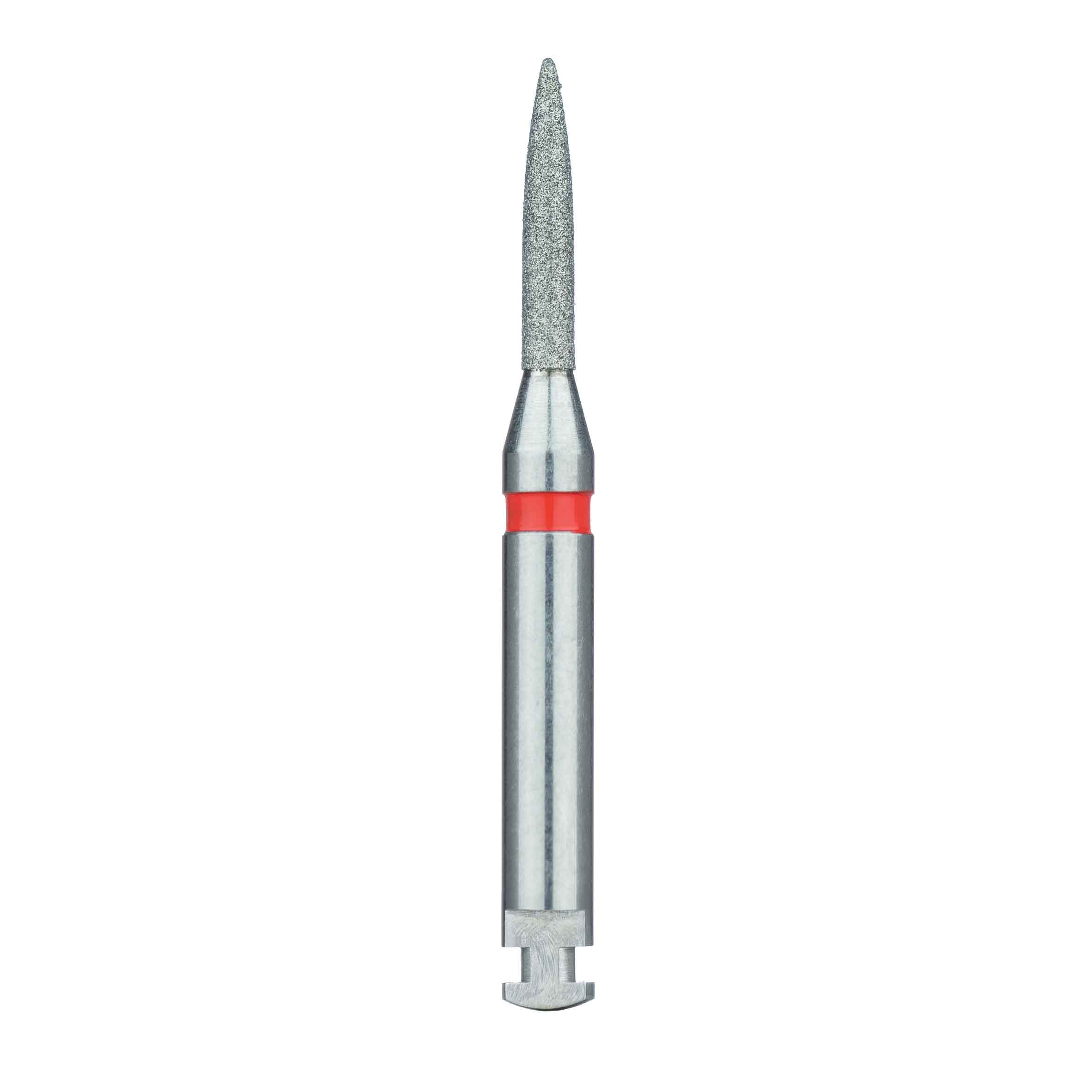 Meisinger 862F-012-RA Fine Diamond Bur, Flame Shape, 1.2 mm, Right Angle, 5/Pack thumbnail 2