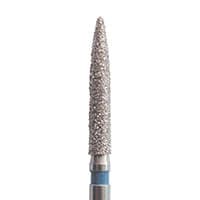 Meisinger Diamond Bur, HP, Medium Grit, Flame Shape, 1.6 mm Diameter, 10 mm Working Length, #863-016-HP, 5/Pack - Diamond Instruments – HP, Medium, Flame - Size #863-016-HP, 1.6 mm Diameter - Image 1