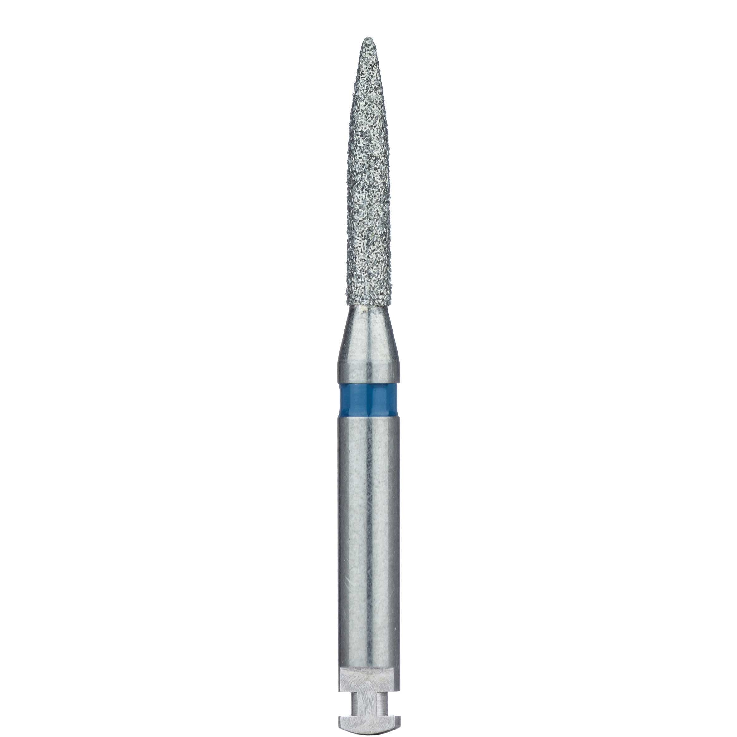 Meisinger 863-016-RA Multi-Use Diamond Bur, Medium Grit, Long Flame, 1.6 mm Head, RA Shank, 5/Pk thumbnail 2