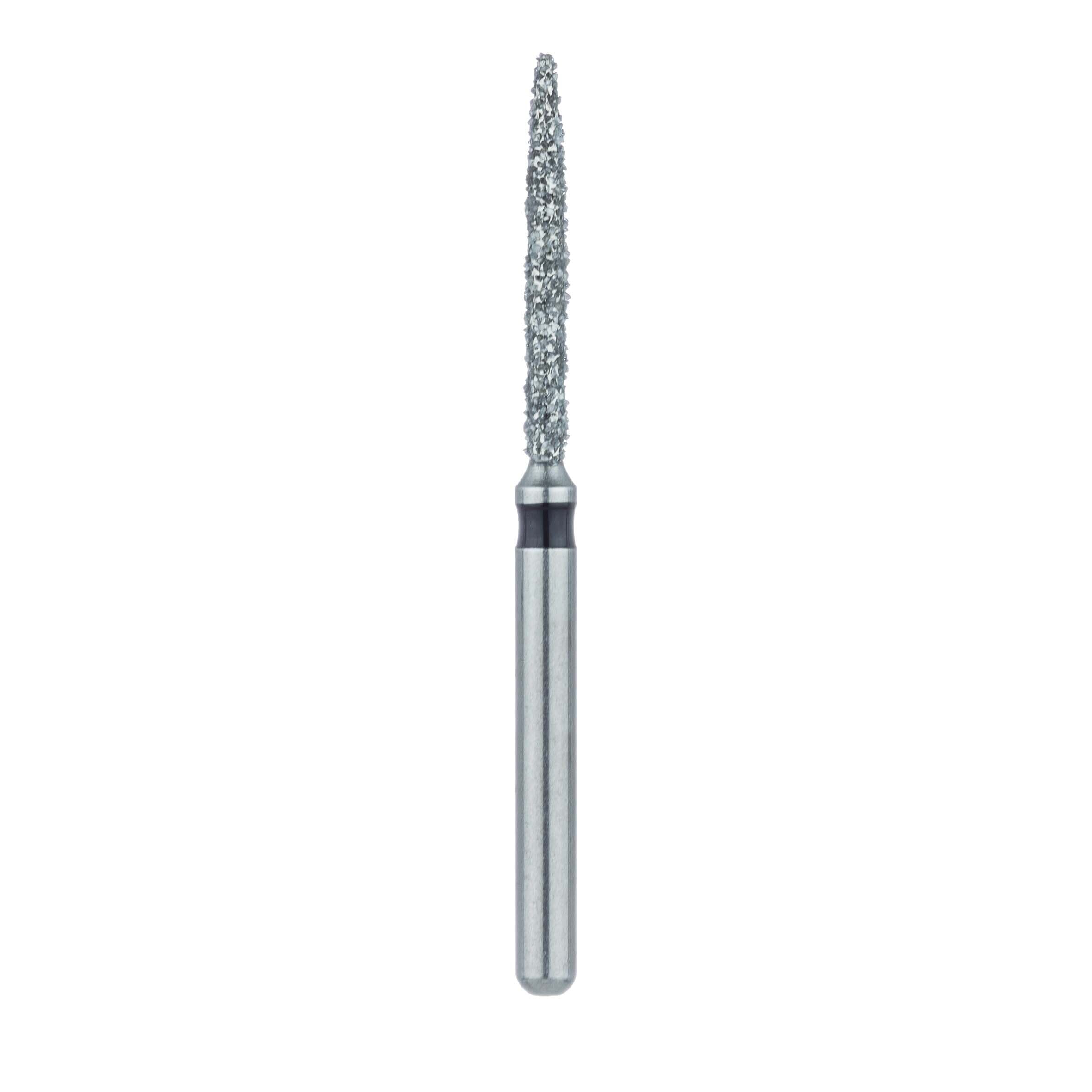 Meisinger 863H-012-FG Diamond Bur, Super Coarse, Black, Long Flame, Friction Grip, 1.2 mm Head Diameter, 10 mm Head Length, 5/Pkg thumbnail 2