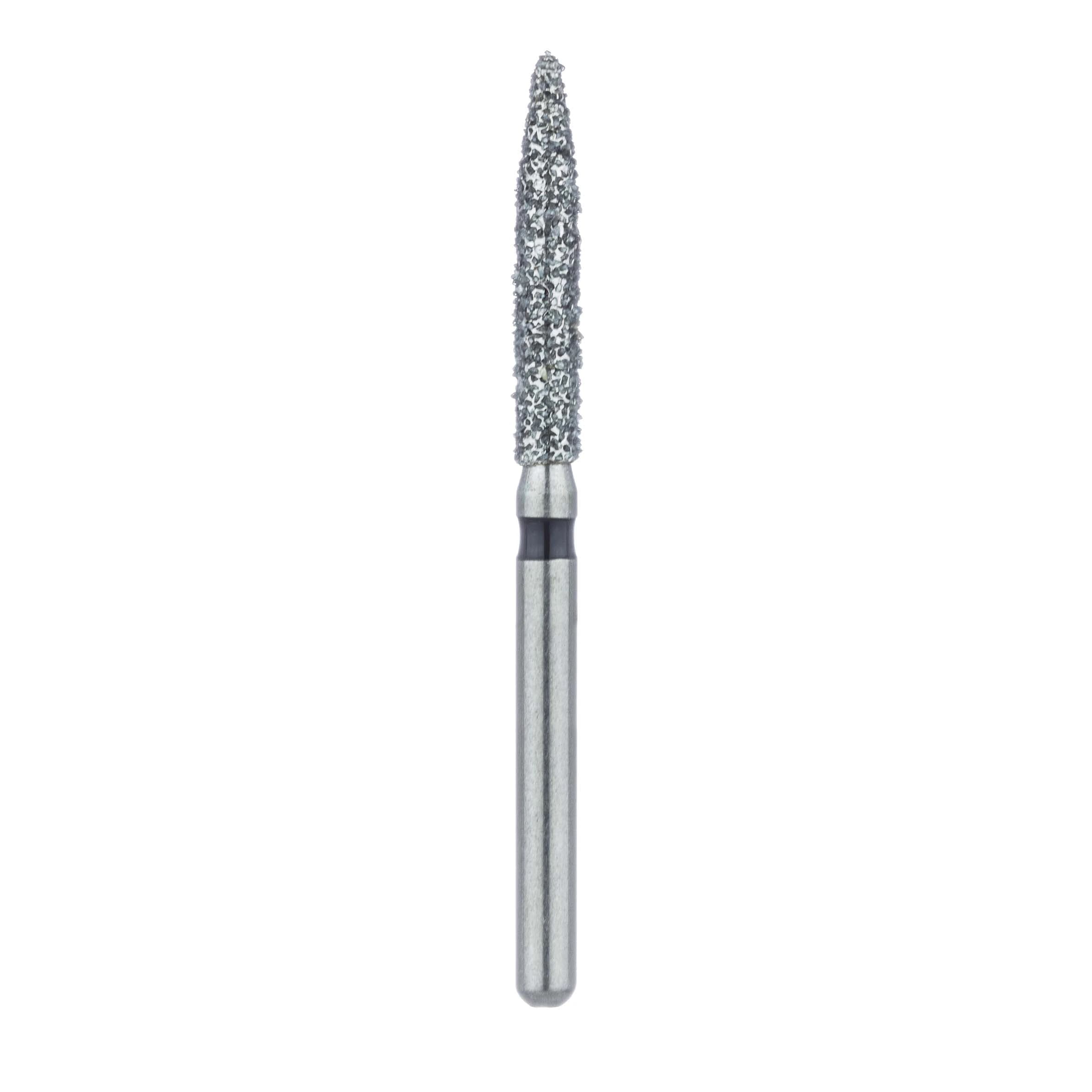 Meisinger 863H-018-FG Diamond Bur, Super Coarse, Long Flame, Friction Grip, 1.8 mm Diameter, 10 mm Head Length, 5/Pk thumbnail 2