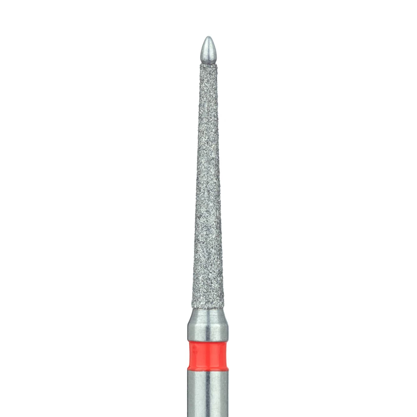 Meisinger 863KF-012-FG Fine Diamond Bur, Flame Shape, Safe End, Friction Grip, 1.2 mm, 5/Pk - Meisinger Diamonds 863KF-012-FG Fine 5/Pk - Image 1