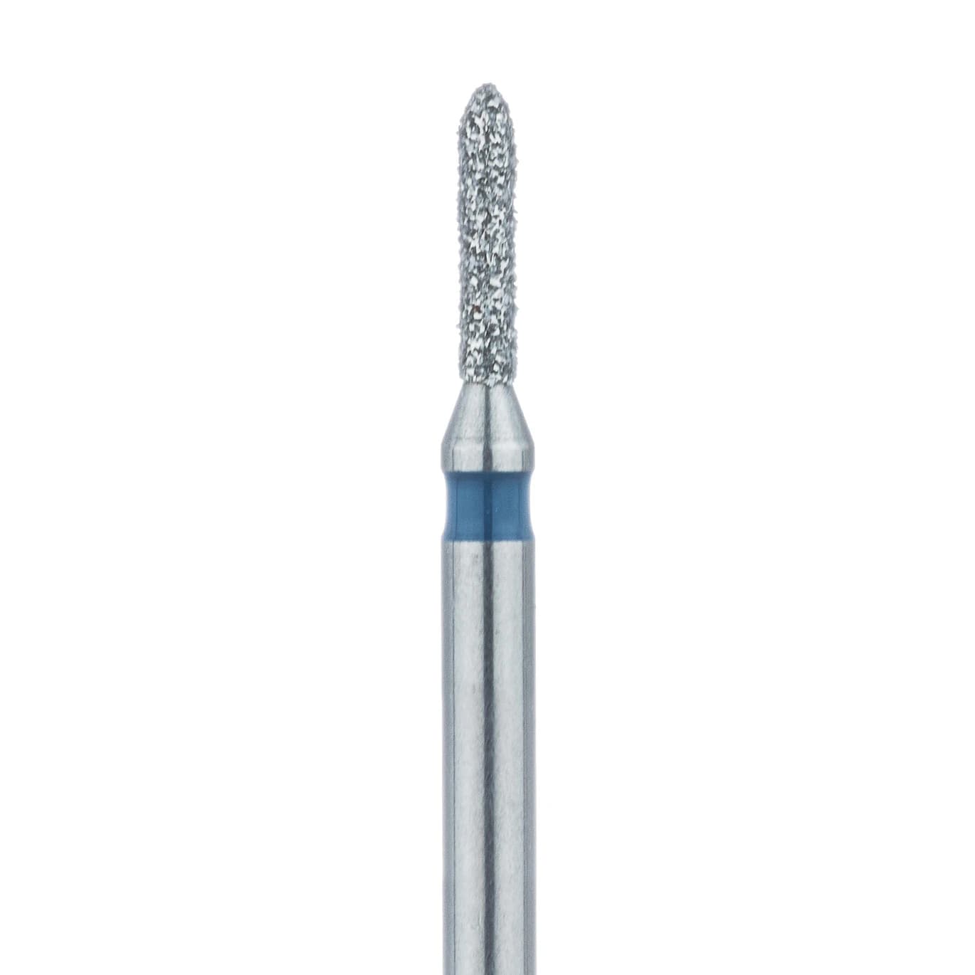 Meisinger Multi-Use Diamond Bur, Friction Grip, Torpedo, 866-010-FG, 1.0 mm Head Diameter, Medium Grit, Blue Ring, 5/Pk - Multi-Use Diamond Bur, Friction Grip, Torpedo, 866, 1.0 mm, Medium, Blue, 5/Pk, 866-010-FG - Image 1