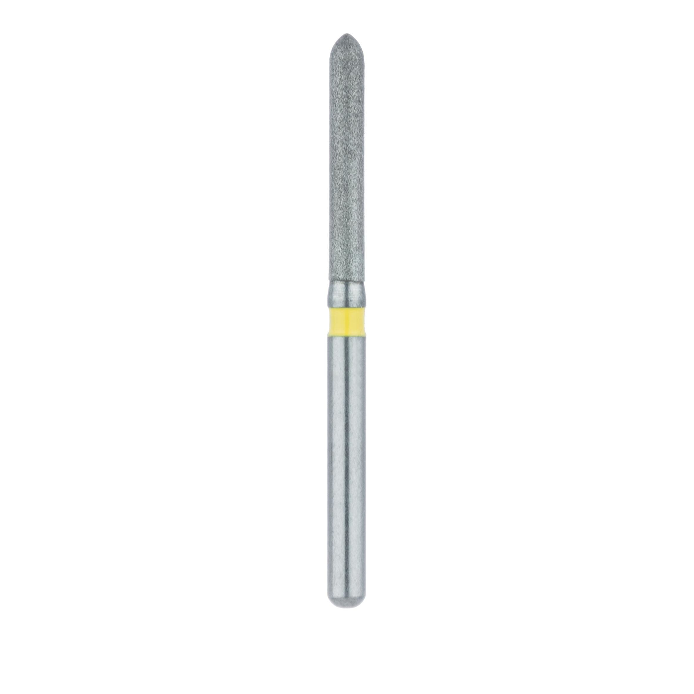 Meisinger 869C-014-FG Diamond Bur, Extra Fine, Torpedo with Beveled Tip, Friction Grip, 1.4 mm, 5/Pack thumbnail 2