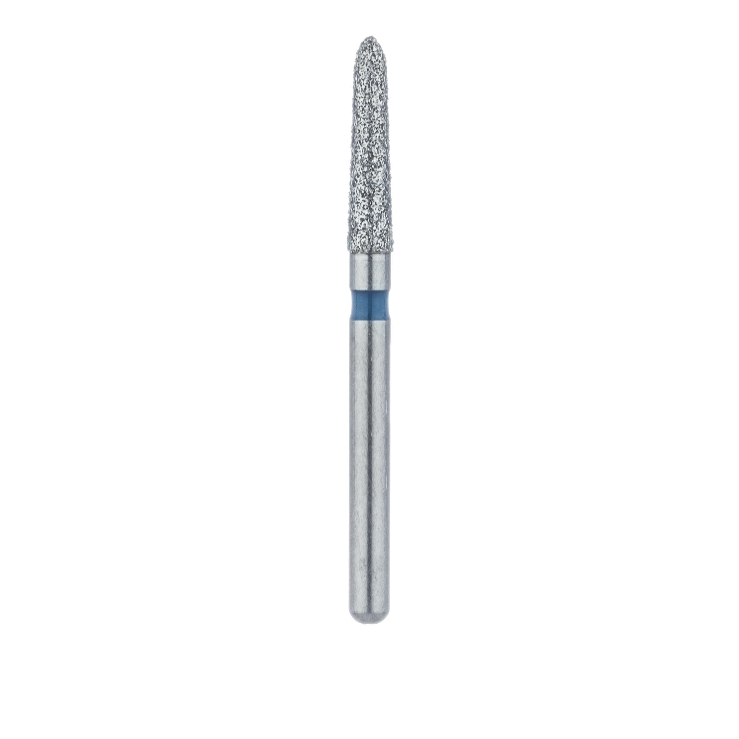 Meisinger 878-018-FG Diamond Bur, Medium Grit, Tapered Torpedo/Cylinder, Bevel End, Friction Grip, 1.8 mm Head Diameter, 8.0 mm Head Length, 5/Pkg thumbnail 2