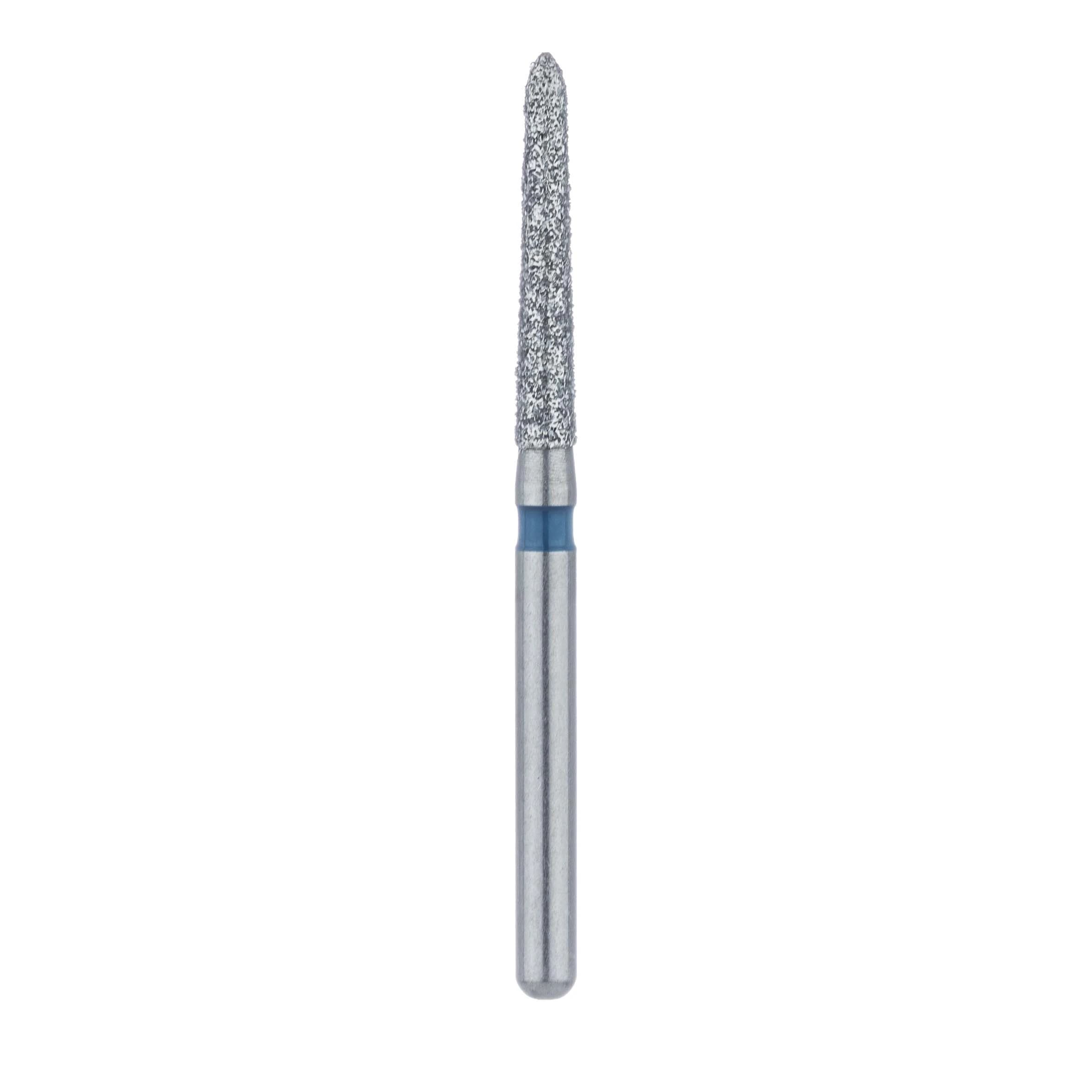 Meisinger 879-016-FG Diamond Bur, Medium Grit, Blue Ring, Cylinder/Bevel End, 1.6 mm Head Diameter, 10.0 mm Head Length, Friction Grip, 5/Pkg thumbnail 2