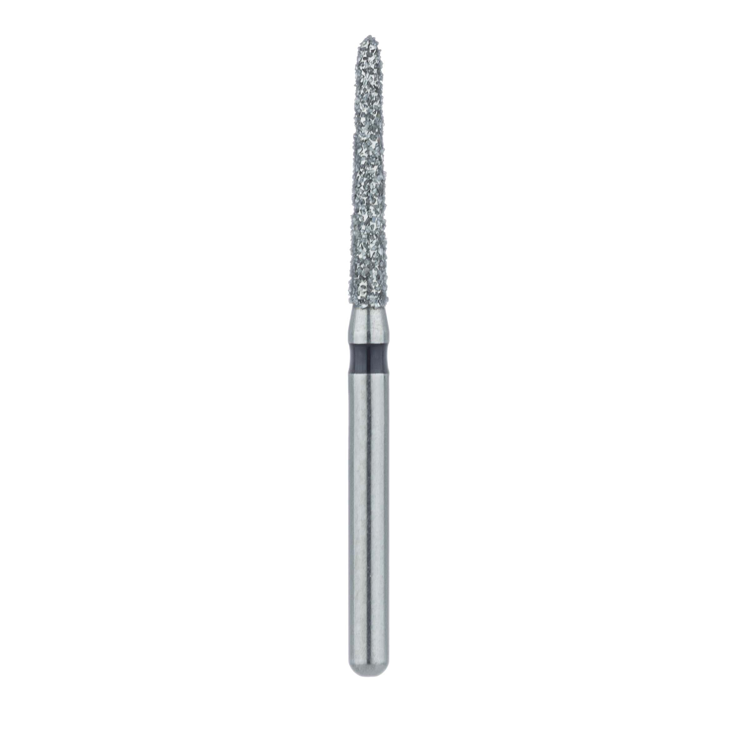 Meisinger 879H-016-FG Diamond Bur, FG, Super Coarse (Black), Tapered Torpedo/Cylinder, 1.6 mm Head Diameter, 10 mm Head Length, 5/Pkg thumbnail 2