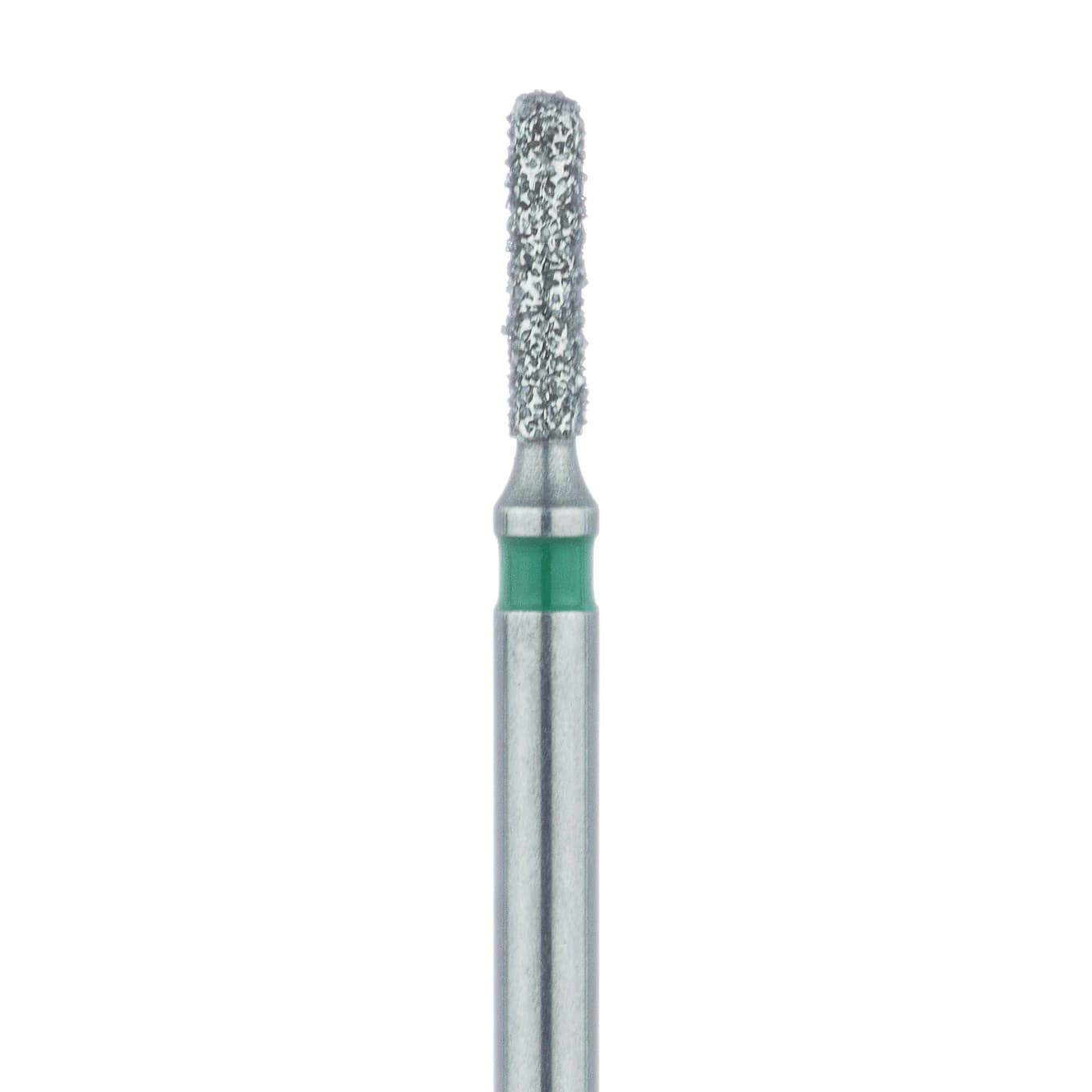 Meisinger Diamond Bur, FG, Coarse (Green), Round End Cylinder, 1.2 mm Head Diameter, 5 mm Working Length, 880G-012, Pack of 5 - Meisinger Diamond, FG, Coarse, Green, Cylinder, 880G-012, Pkg/5 - Image 1