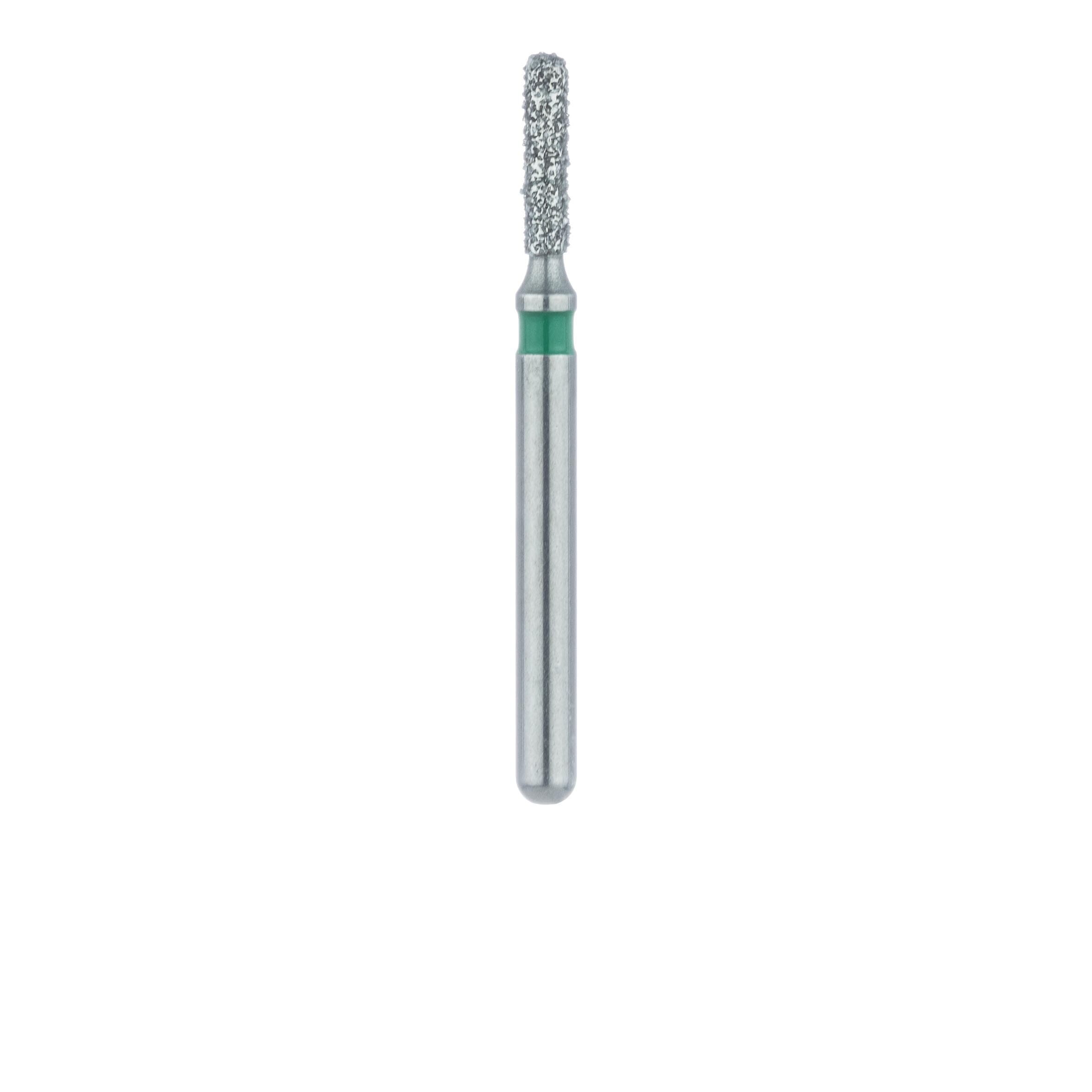 Meisinger Diamond Bur, FG, Coarse (Green), Round End Cylinder, 1.2 mm Head Diameter, 5 mm Working Length, 880G-012, Pack of 5 thumbnail 2
