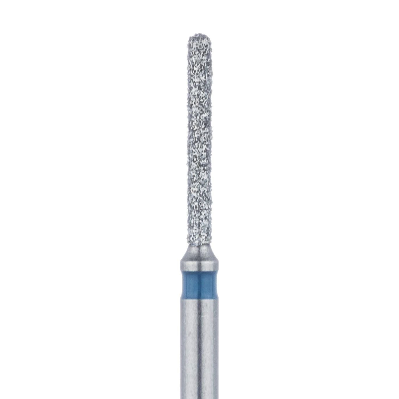 Meisinger 881-010-FG Diamond Bur, Round End Cylinder, Medium Grit, Blue Ring, FG, 1.0 mm Head Diameter, 8.0 mm Head Length, 5/Pkg - Diamond Instruments – FG, Medium, Blue, Cylinder, Round End, 5/Pkg - 881-010-FG, 1.0 mm Head Diameter, 8.0 mm Head Length - Image 1