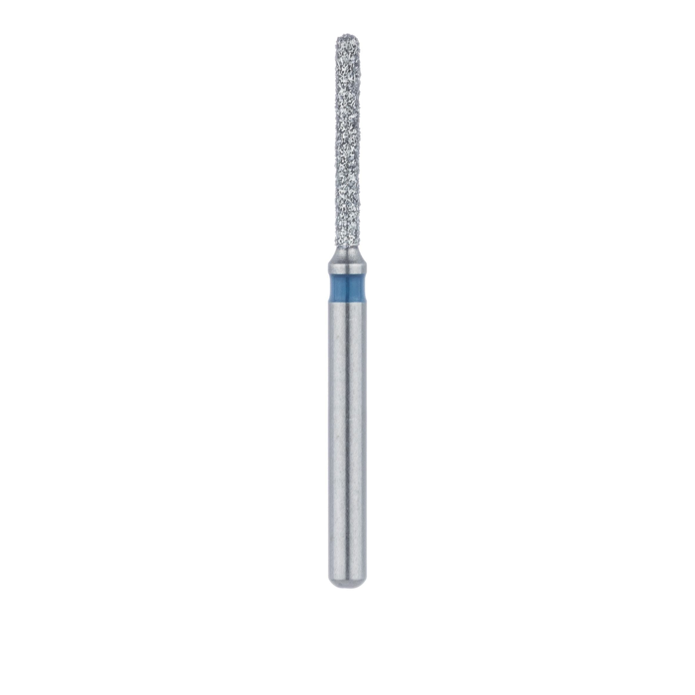 Meisinger 881-010-FG Diamond Bur, Round End Cylinder, Medium Grit, Blue Ring, FG, 1.0 mm Head Diameter, 8.0 mm Head Length, 5/Pkg thumbnail 2