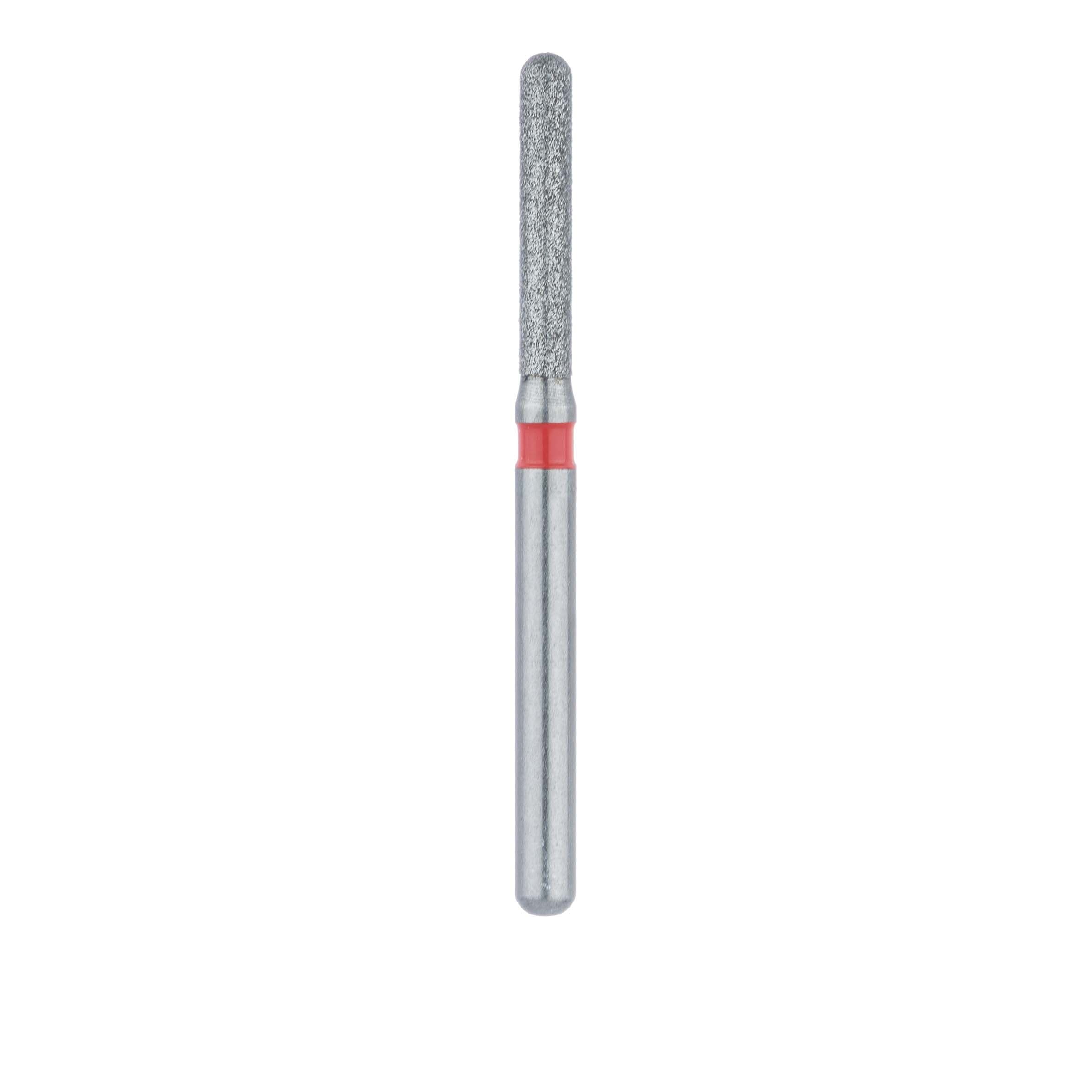 Meisinger Multi-Use Diamond Bur, Friction Grip, Round-End Cylinder, 881F, 1.4 mm, Fine, Red, 5/Pk, 881F-014-FG thumbnail 2