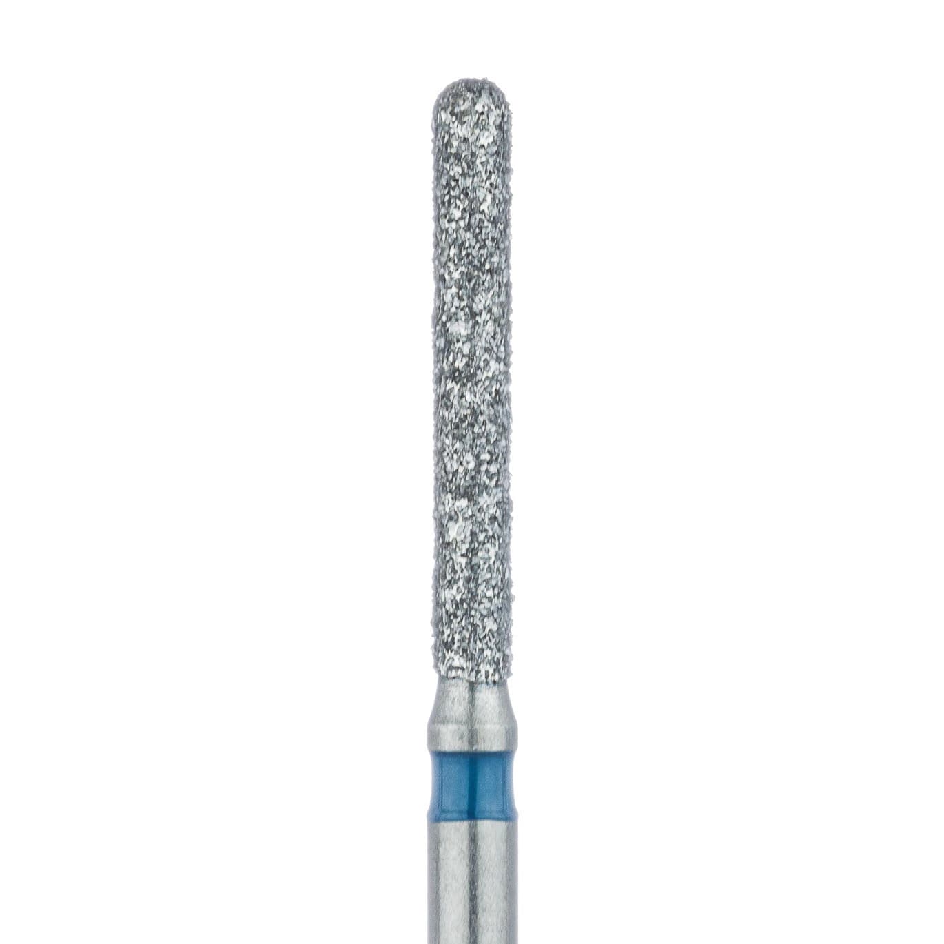 Meisinger 882-012-FG Multi-Use Diamond Bur, Round End Cylinder, Medium Grit, Blue Ring, 1.2 mm Head Diameter, 10 mm Working Length, Friction Grip, 5/Pk - Meisinger Diamonds 882-012-FG Medium 5/Pk - Image 1