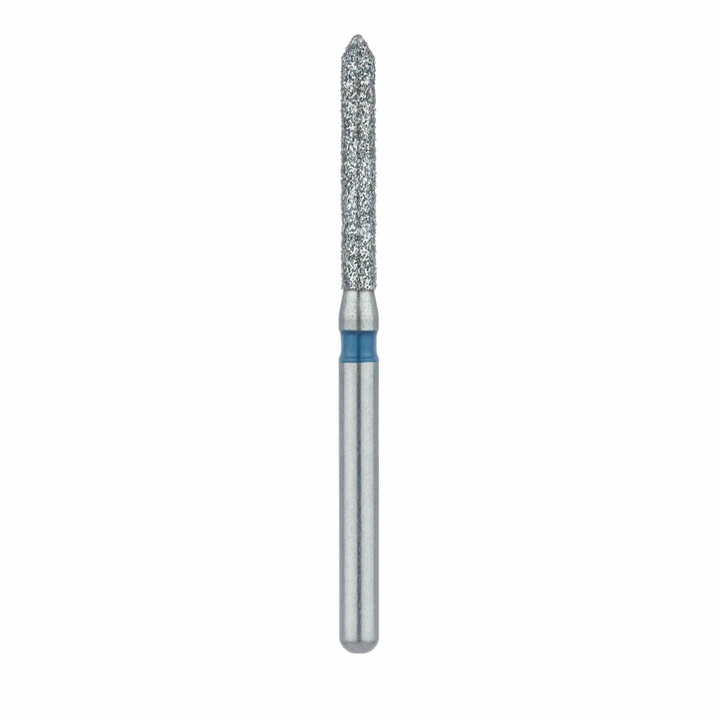 Meisinger Diamond Bur FG, Medium Grit, Blue Ring, Cylinder with Bevel Tip, 1.4 mm Head Diameter, 10 mm Working Length, 886-014, Pack of 5 thumbnail 2
