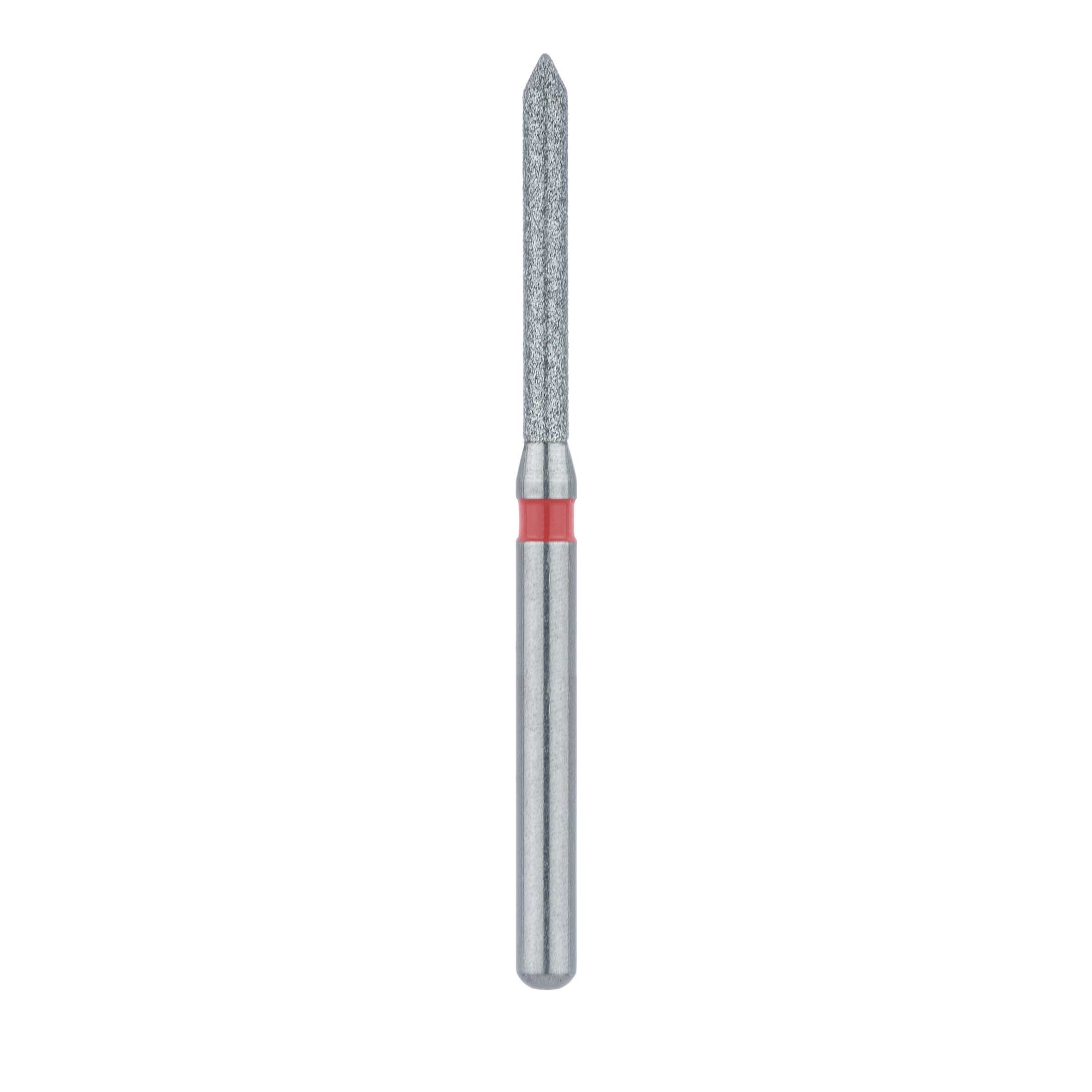 Meisinger 886F-012-FG Fine Diamond Bur, Pointed Cylinder, Bevel End, Friction Grip, 1.2 mm Head Diameter, 10.0 mm Head Length, 5/Pkg thumbnail 2