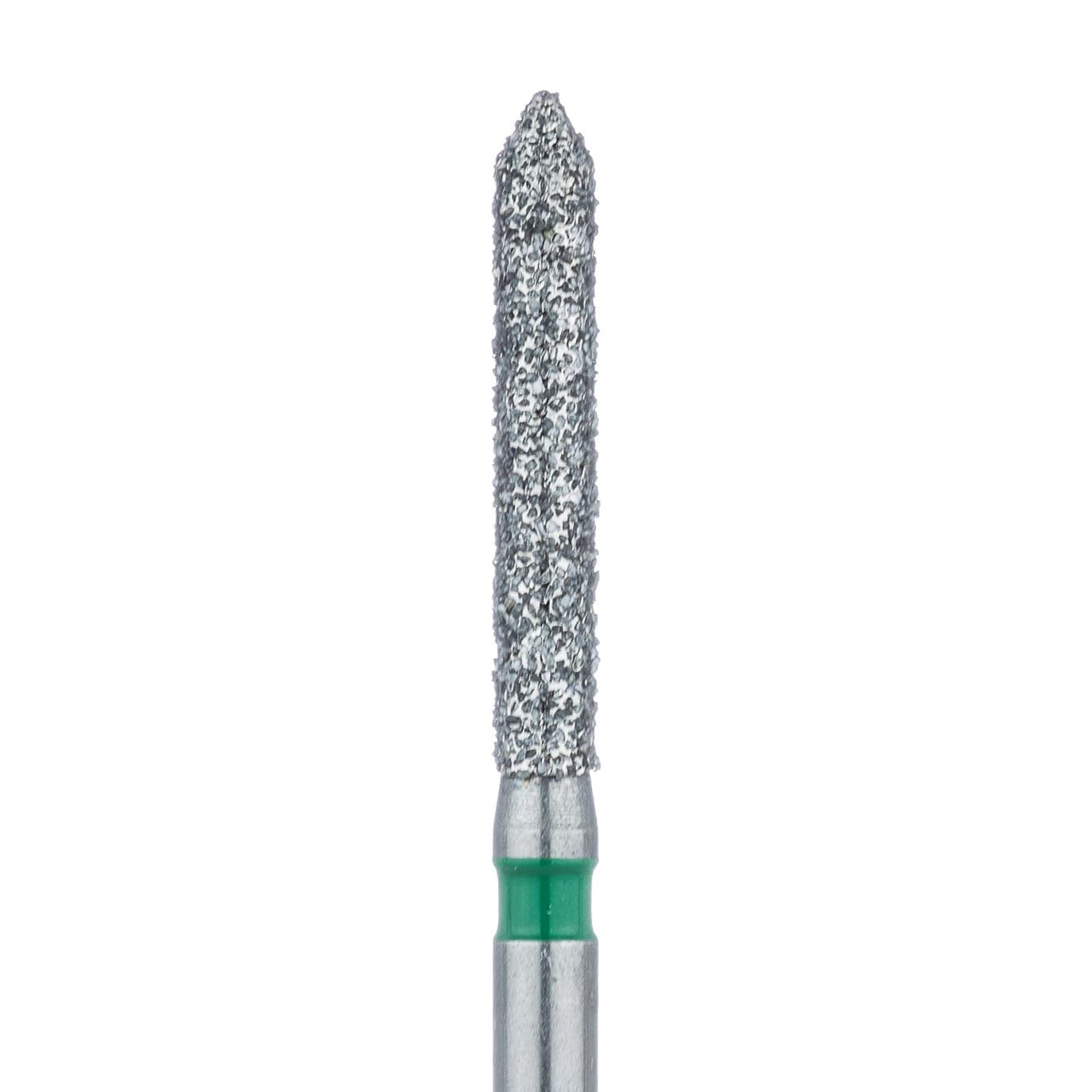 Meisinger Diamond Bur FG Coarse Green Cylinder with Bevel Tip, 1.6 mm Head Diameter, 10 mm Working Length, 886G-016, Pack of 5 - Meisinger Diamond, FG, Coarse, Green, Cylinder, 886G-016, Pkg/5 - Image 1