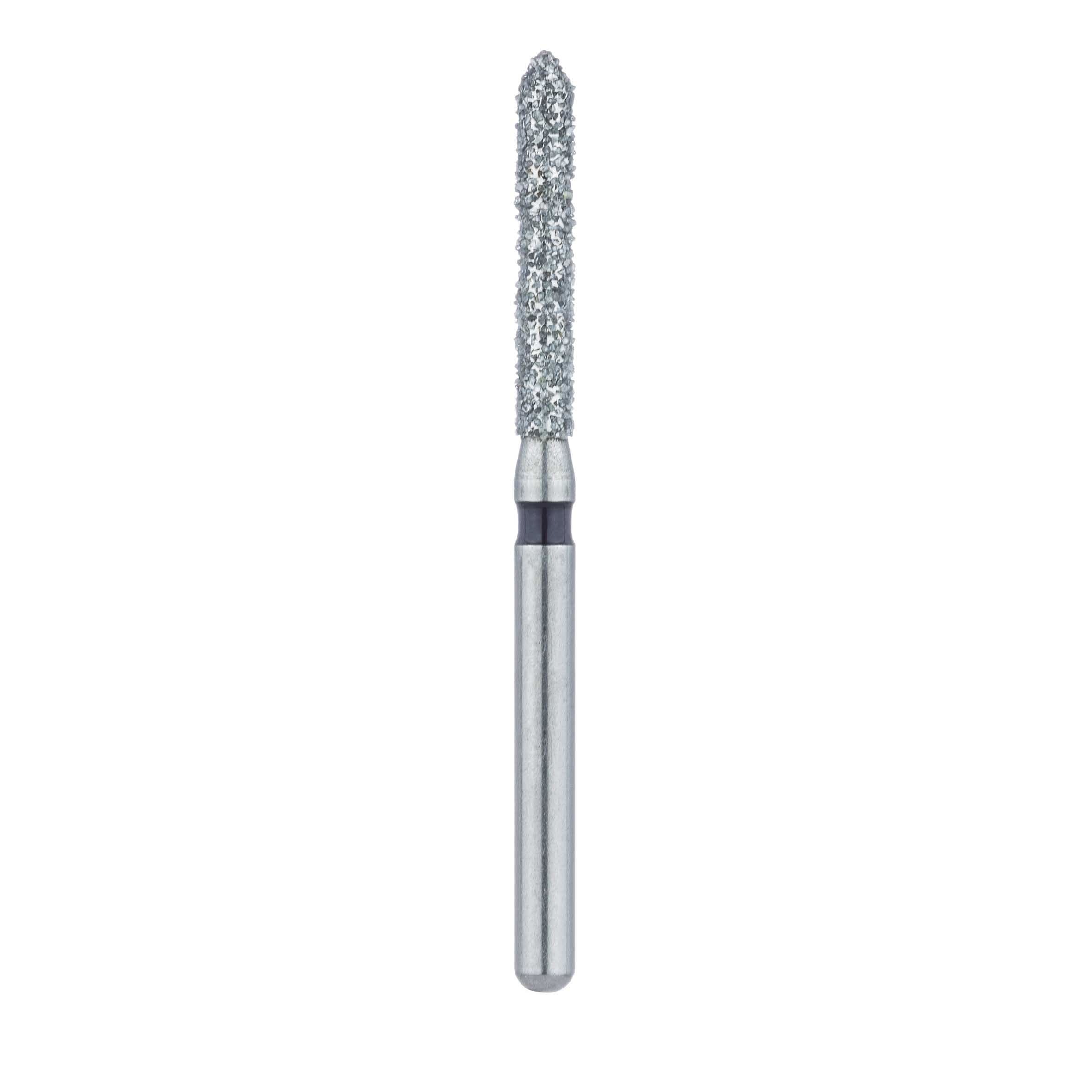Meisinger 886H-016-FG Super Coarse Diamond Bur, Pointed Cylinder, Friction Grip, 1.6 mm, Black, 5/Pk thumbnail 2