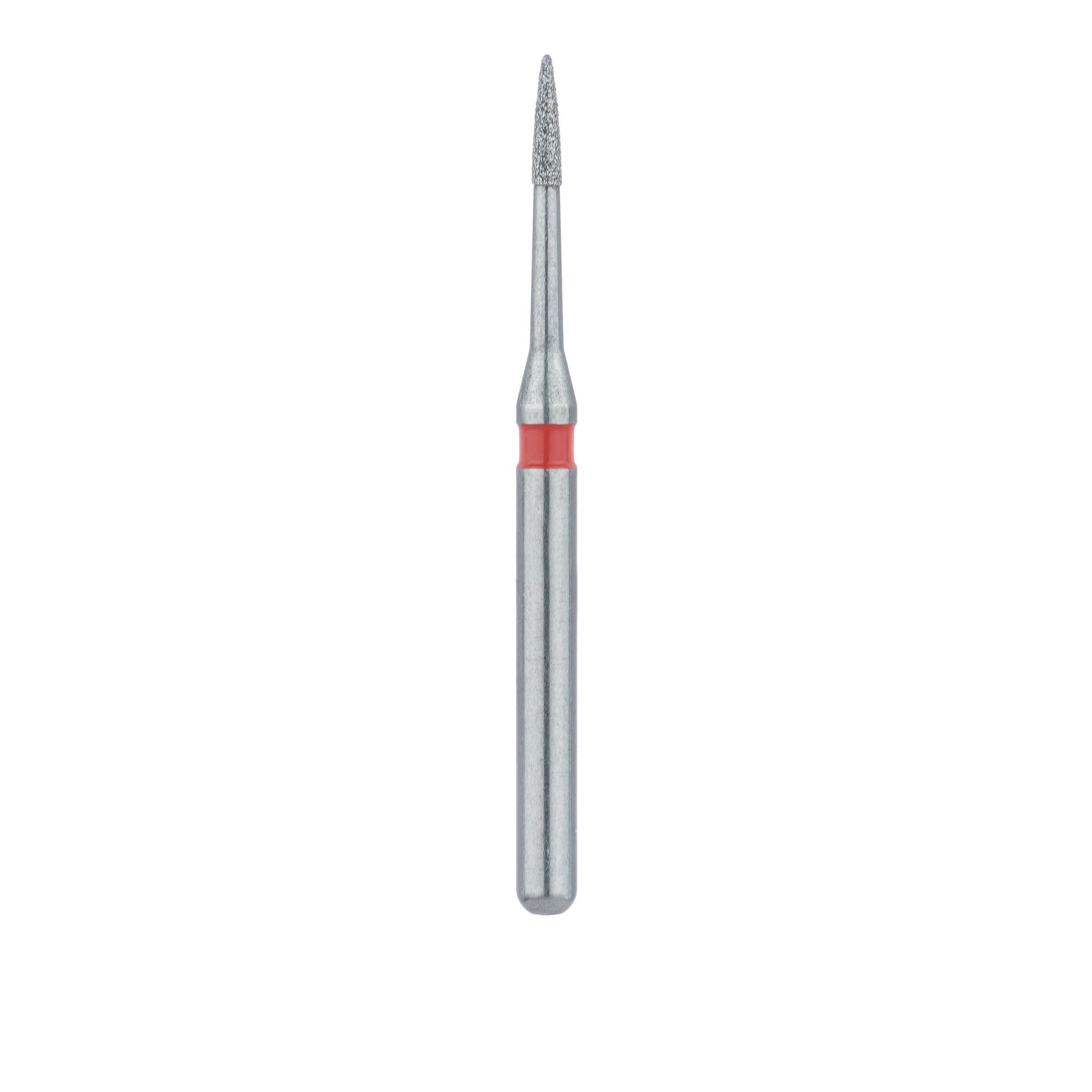 Meisinger Multi-Use Diamond Bur, Friction Grip, Short Flame, Fine (Red), 0.9 mm, 5/Pk, 889LF-009-FG thumbnail 2