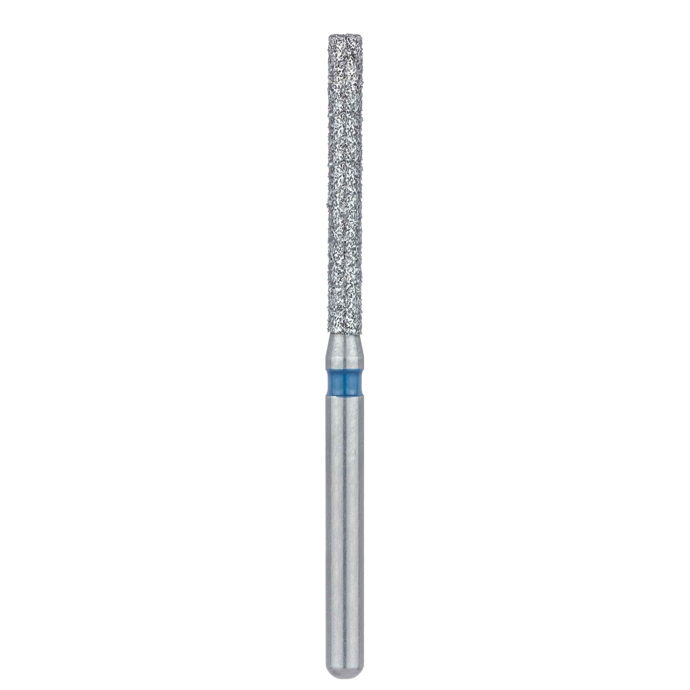 Meisinger 891-014-FG Multi-Use Diamond Bur, Extra Long Flat End Cylinder, Medium Grit, 1.4 mm Diameter, Friction Grip, 5/Pack thumbnail 2