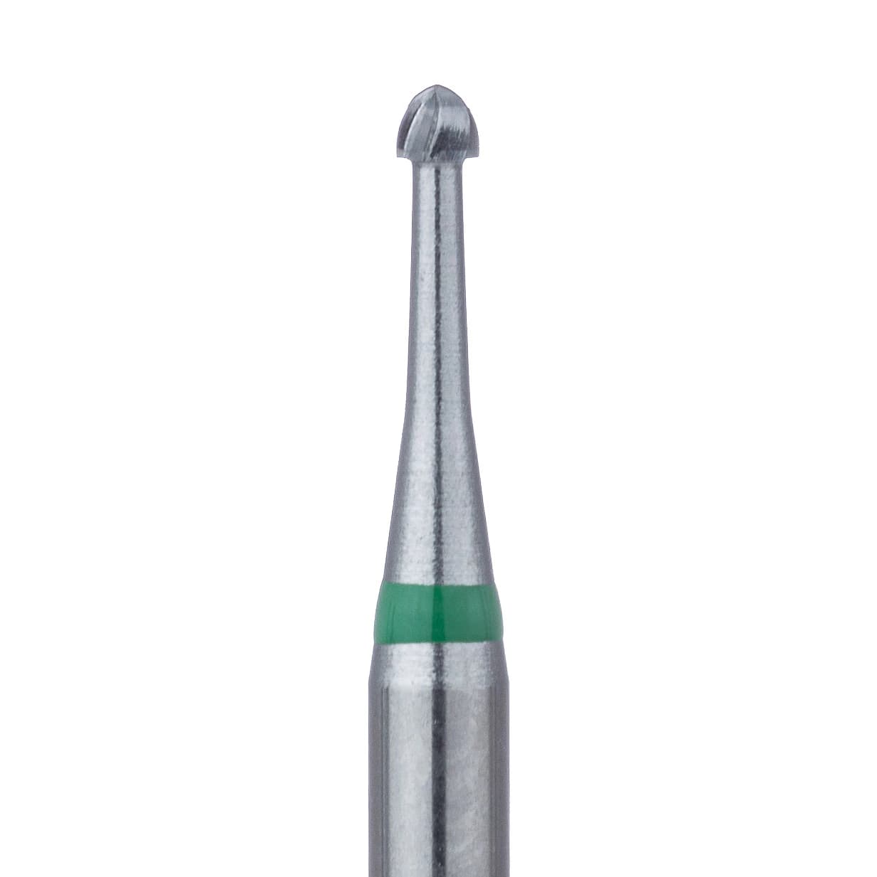 Meisinger HM1S Tungsten Carbide Bur, Round, Right-Angle Latch (RA L), 1.4 mm Diameter, US #4S, 5/Pkg - Tungsten Carbide Burs – HM1S Round RA L, 26 mm Shank Length, 5/Pkg - Bur #4S, 1.4 mm Diameter - Image 1