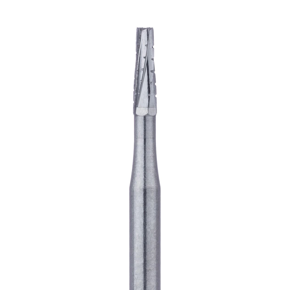 Meisinger HM33 Tungsten Carbide Bur, #701 X-Cut Tapered Fissure, Flat End, Friction Grip Extra Long (Surgical), 1.2mm Diameter, 5/Pack, HM33-012-SU - Meisinger Carbide 1.2mm X-Cut Tapered SU 5Pk - Image 1