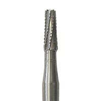 Meisinger Tungsten Carbide Bur HM 33-014, X-Cut Tapered Fissure, Flat End, HP, 1.4 mm Diameter, 5/Pkg - Tungsten Carbide Burs, 5/Pkg - Tapered, Flat End – HM 33-014, HP, 1.4 mm Diameter, 4.5 mm Head Length, 44.0 mm Shank Length - Image 1