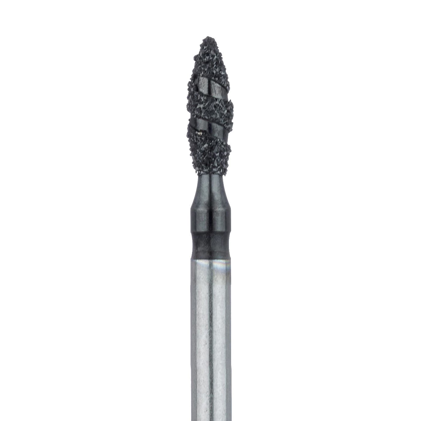 Meisinger Black Cobra Diamond Bur, B830-018, Super Coarse, Pointed Football, FG, 1.8 mm Diameter, 5/Pkg - Black Cobra Diamonds – B830-018, Extra Coarse, FG, Size B830-018, 1.8 mm Diameter, 5/Pkg - Black Cobra Diamonds – B830-018, Extra Coarse, FG, Size B830-018, 1.8 mm Diameter, 5/Pkg - Image 1