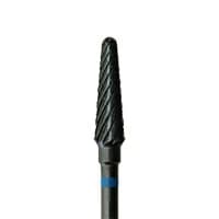 Black Cobra Tungsten Carbide Cutter, Medium, Tapered Round End, 4.0 mm Diameter, 14.2 mm Head Length, HP Handpiece, B79G-040 - Black Cobra Tungsten Carbide Cutters - Medium Cutter – B79G-040, HP, 4.0 mm Diameter, 14.2 mm Head Length, Blue Ring - Image 1