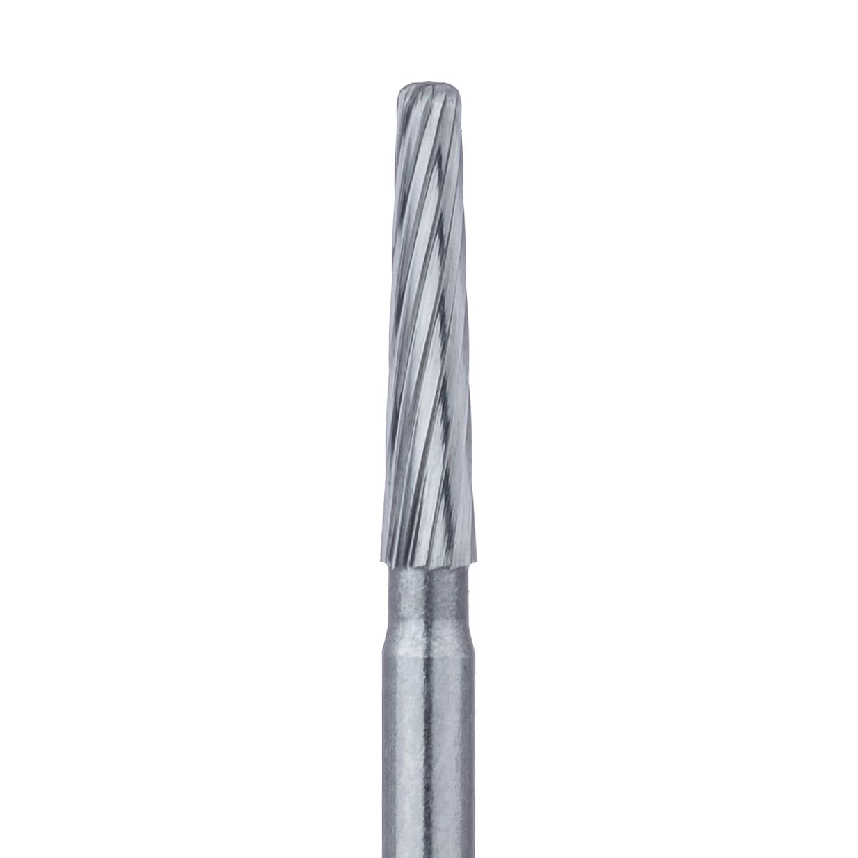 Meisinger HM212LR-016 Tungsten Carbide Trimming & Finishing Bur, FG, 8-12 Flute, Round-End Taper, 1.6 mm, 5/Pkg - Trimming and Finishing Tungsten Carbide Burs – FG, 8-12 Blade, 5/Pkg - Figure #HM212LR, 1.6 mm Diameter - Image 1