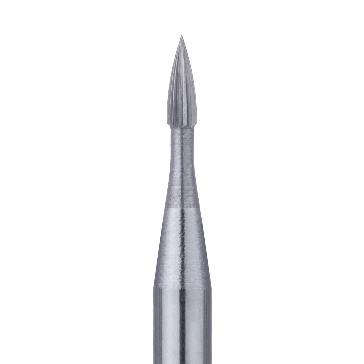 Meisinger HM246-012 Tungsten Carbide Trimming & Finishing Bur, Flame Shape, RA, 1.2 mm, 8-12 Flutes, 5/Pkg, US #7903 - Trimming and Finishing Tungsten Carbide Burs – RA, 8-12 Blade, 5/Pkg - US No. #7903, 1.2 mm Diameter - Image 1