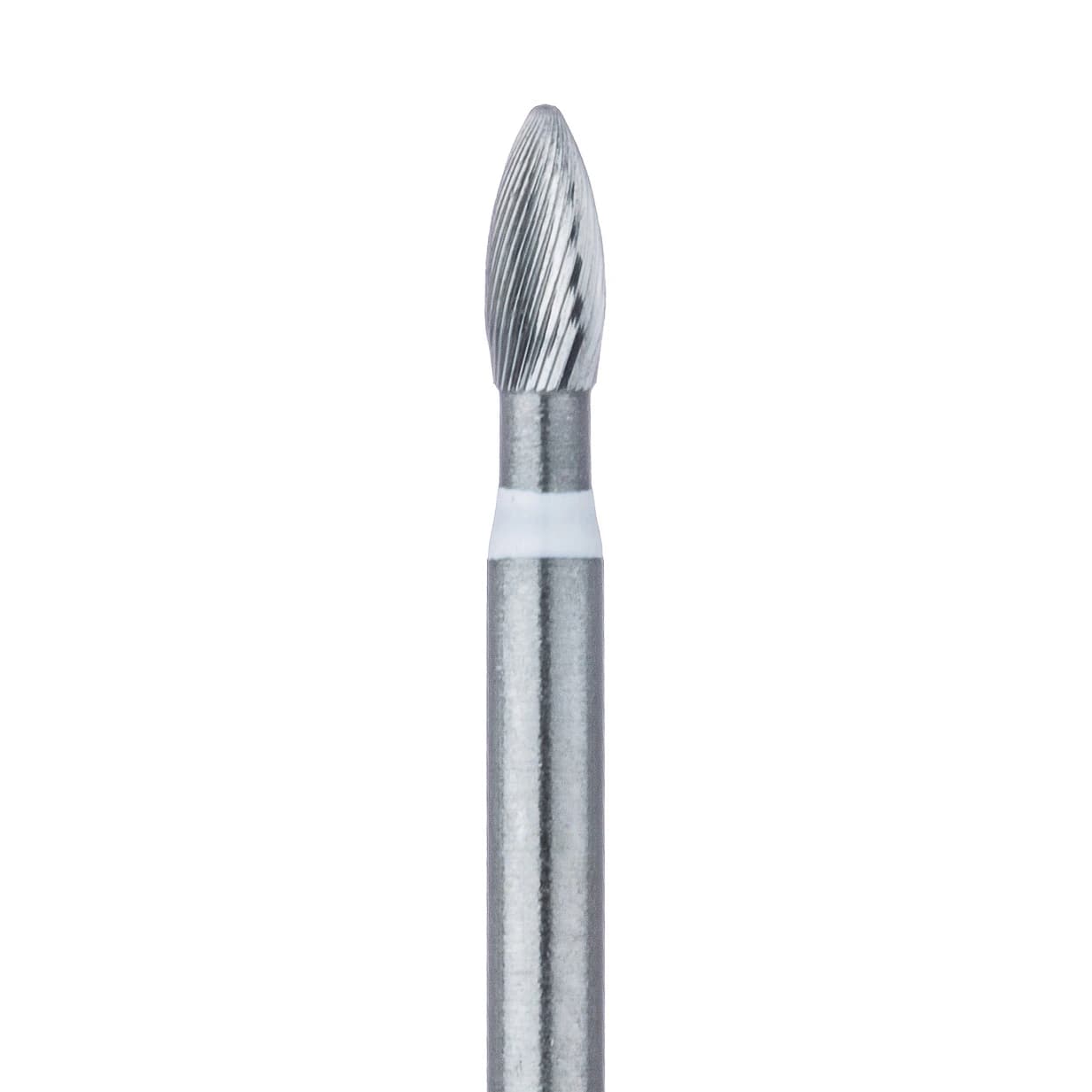 Meisinger HM 274U-016 Trimming & Finishing Tungsten Carbide Bur, FG, Round End, Flame Shape, 30 Flutes, 1.6 mm Diameter, 5/Pkg - Trimming and Finishing Tungsten Carbide Burs – FG, 30 Blade, 5/Pkg - Figure #HM274, 1.6 mm Diameter - Image 1