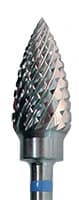 Meisinger HM78GX-060-HP Carbide Lab Bur, Medium Flame, Cross-Cut, 6.0 mm, Handpiece, 1/Pkg - Lab Bur Carbide Cutters – GX, X Cut, Medium, HP, 1/Pkg - Size 78GX, 6.0 mm Diameter - Image 1
