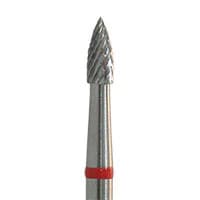 Meisinger Lab Bur Carbide Cutter, HM78MF-023-HP, Fine Flame, X-Cut, 2.3 mm Diameter, HP Handpiece - Lab Bur Carbide Cutters – MF, Minis X Cut, Fine, HP - Size 78MF, 2.3 mm Diameter - Image 1