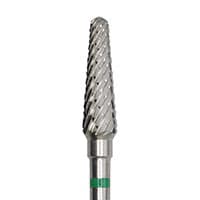 Meisinger Tungsten Carbide Lab Bur, Tapered Round End, 4.0 mm Diameter, Coarse Grit, HP Handpiece, HM79HT-040 - Tungsten Carbide Cutters – 4.0 mm-6.0 mm Diameter - HM 79HT-040, HP, 4.0 mm Diameter, 14.2 mm Head Length, 44.0 mm Shank Length, Coarse Grit - Image 1