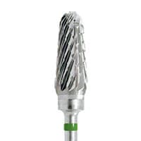 Meisinger HM79HX-040-HP Lab Carbide Bur, Coarse Round End Taper, X-Cut, 4.0 mm Diameter, Handpiece, 1 Each - Lab Bur Carbide Cutters – HX, X Cut, Coarse, HP, 1/Pkg - Size 79HX, 4.0 mm Diameter - Image 1