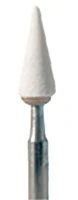 Meisinger 645XF-028 Arkansas White Abrasive Point, Extra Fine, HP (Handpiece), Tapered, 2.8 mm Head, 5/Pack - #645XF-028 Abrasive Point White Extra Fine HP Pack of 5 - Image 1