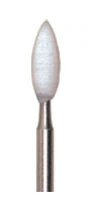Meisinger 666XF-025 Extra Fine White Arkansas Abrasive, FG Friction Grip, Football Shape, 2.5 mm Head, 5/Pk - 666XF-025 FG XF ARKANSAS WHITE ABRASIVE (5) - Image 1