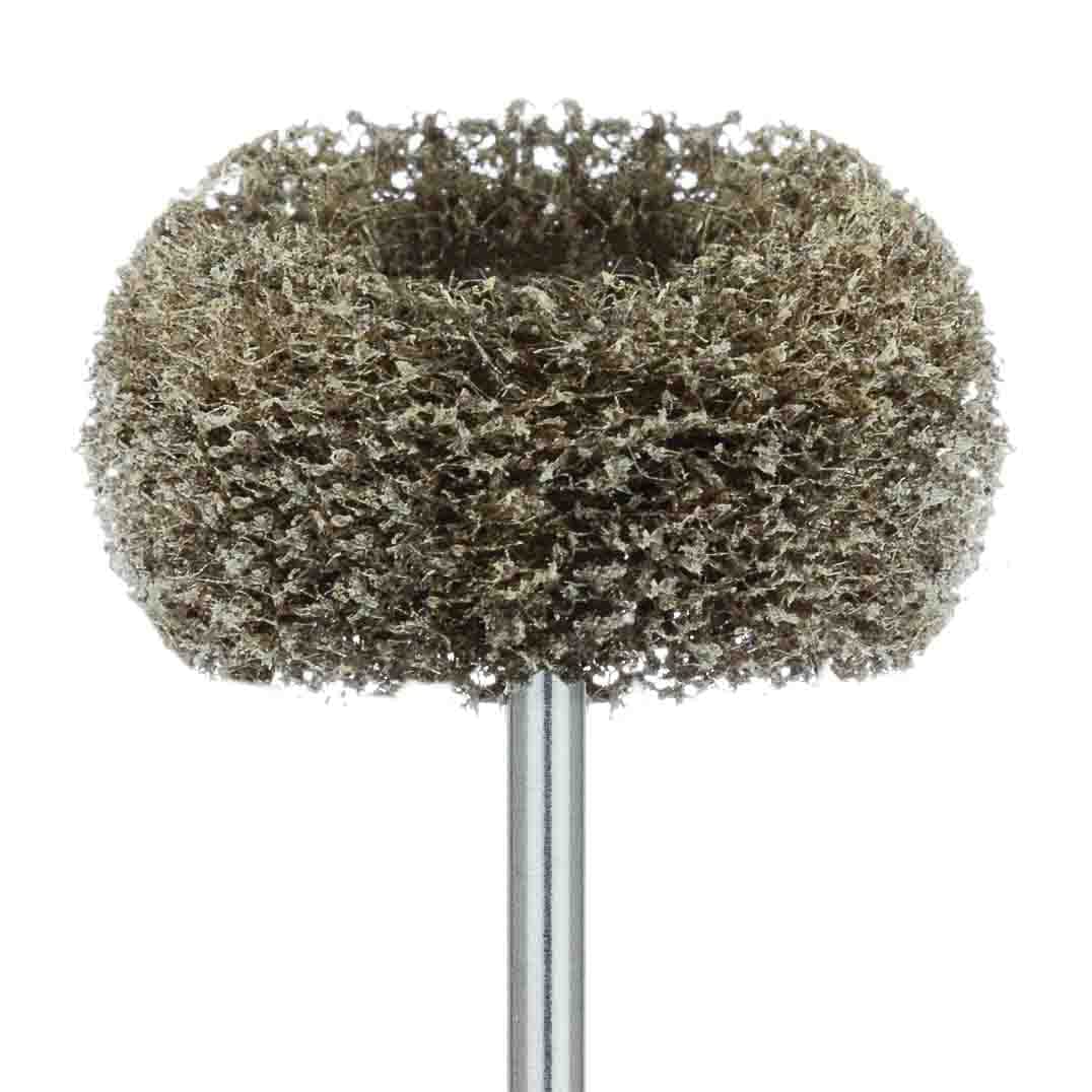 Meisinger Fuzzie Polishing Wheel, Coarse, Brown, 25mm, Handpiece, 5/Pkg, 253G-250-HP - Fuzzie Polishers, Acrylic Fuzzie, 5/Pkg, Coarse Grit, 253G-250-HP - Image 1