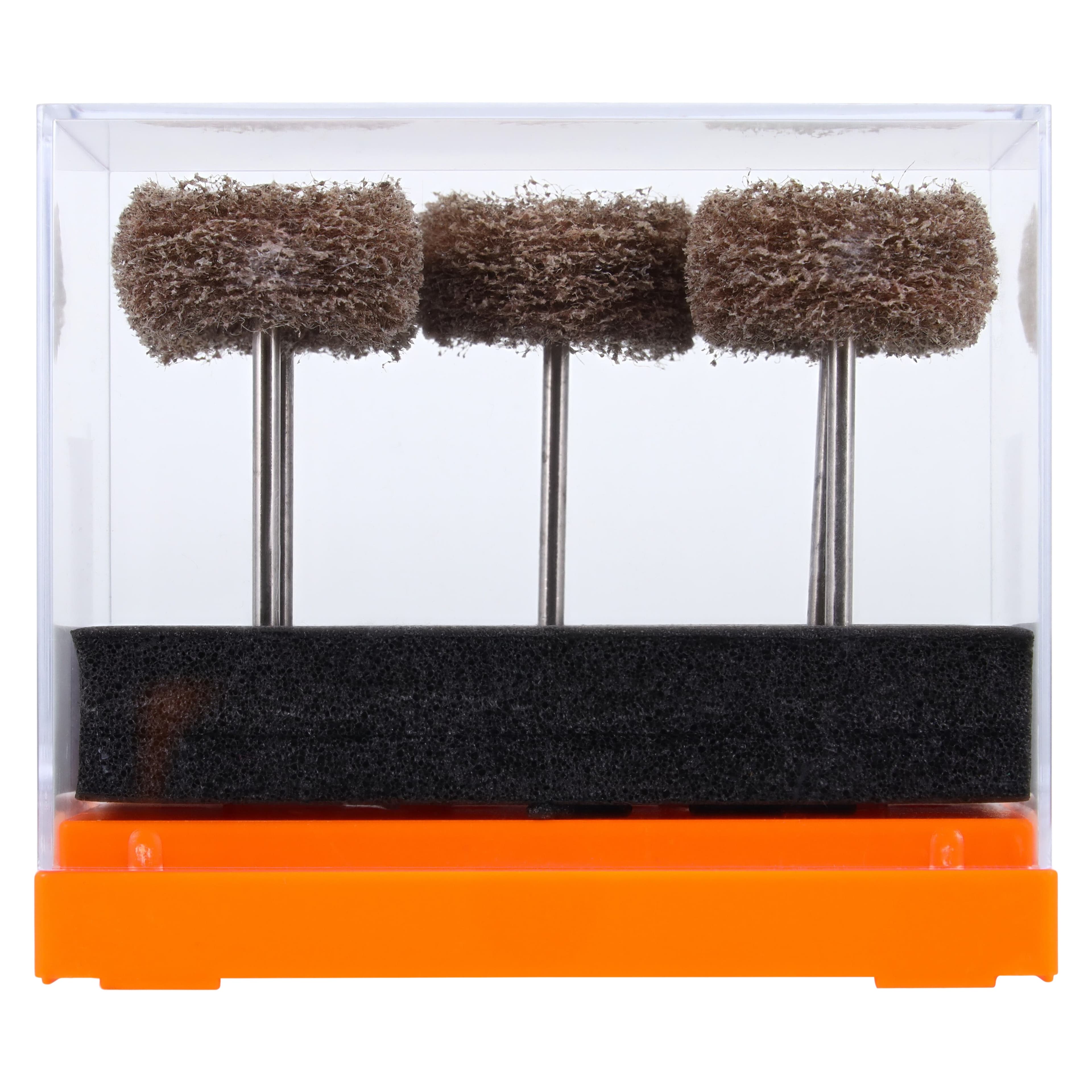Meisinger Fuzzie Polishing Wheel, Coarse, Brown, 25mm, Handpiece, 5/Pkg, 253G-250-HP thumbnail 4
